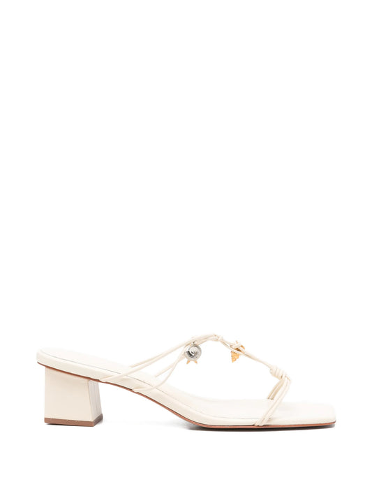 charm-embellished block-heel sandals