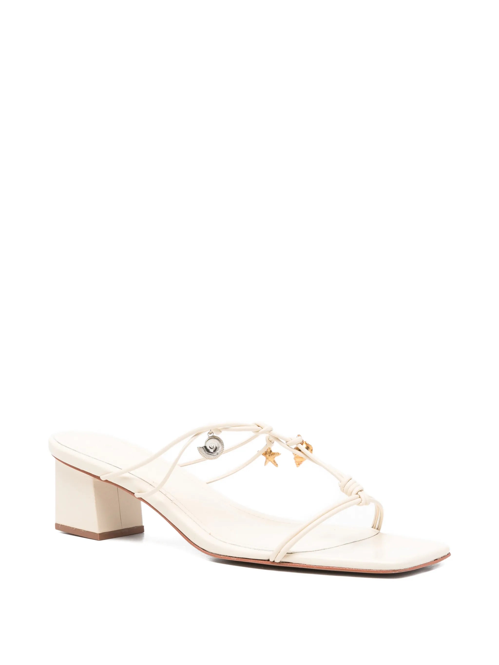 charm-embellished block-heel sandals