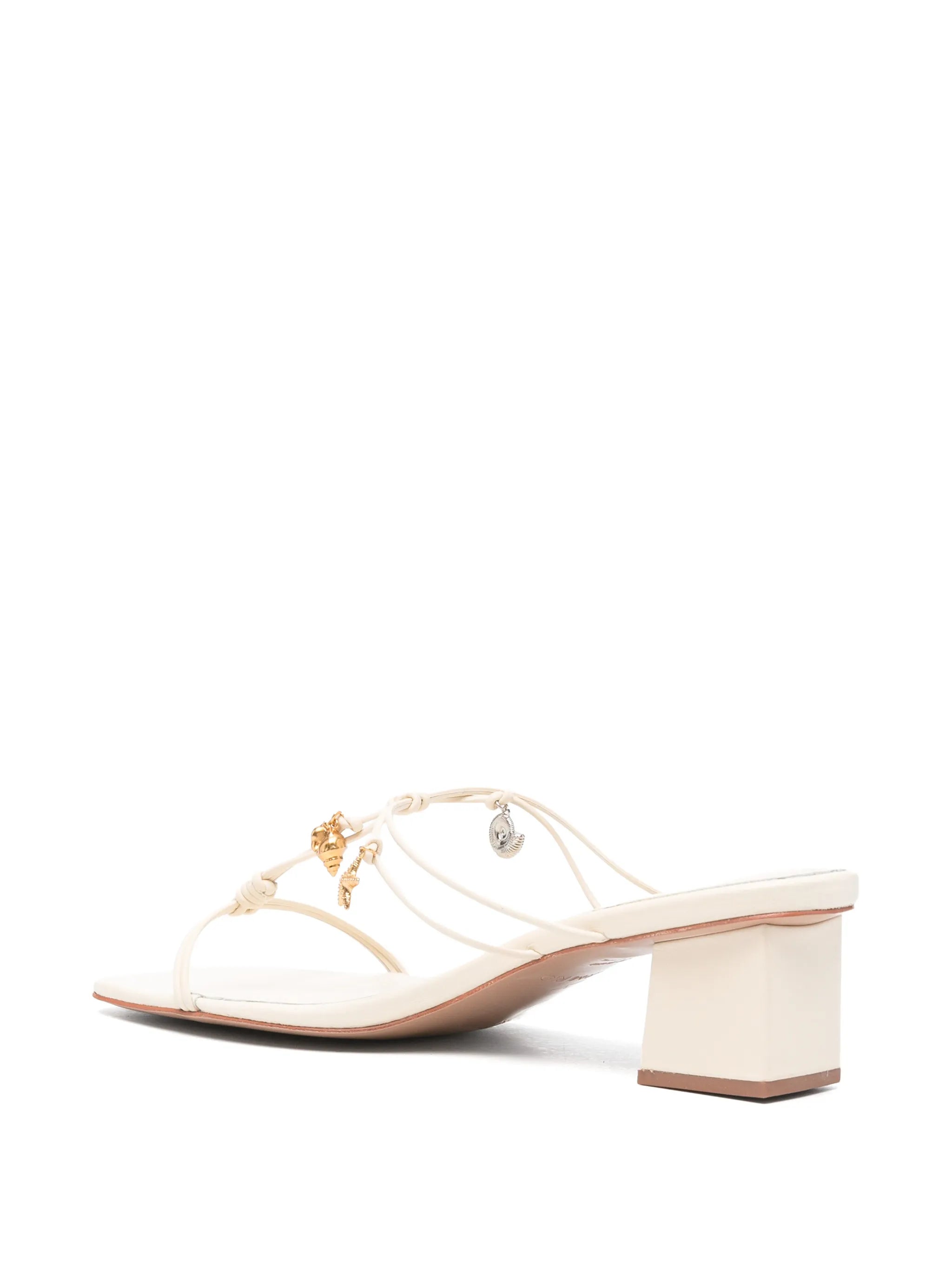charm-embellished block-heel sandals