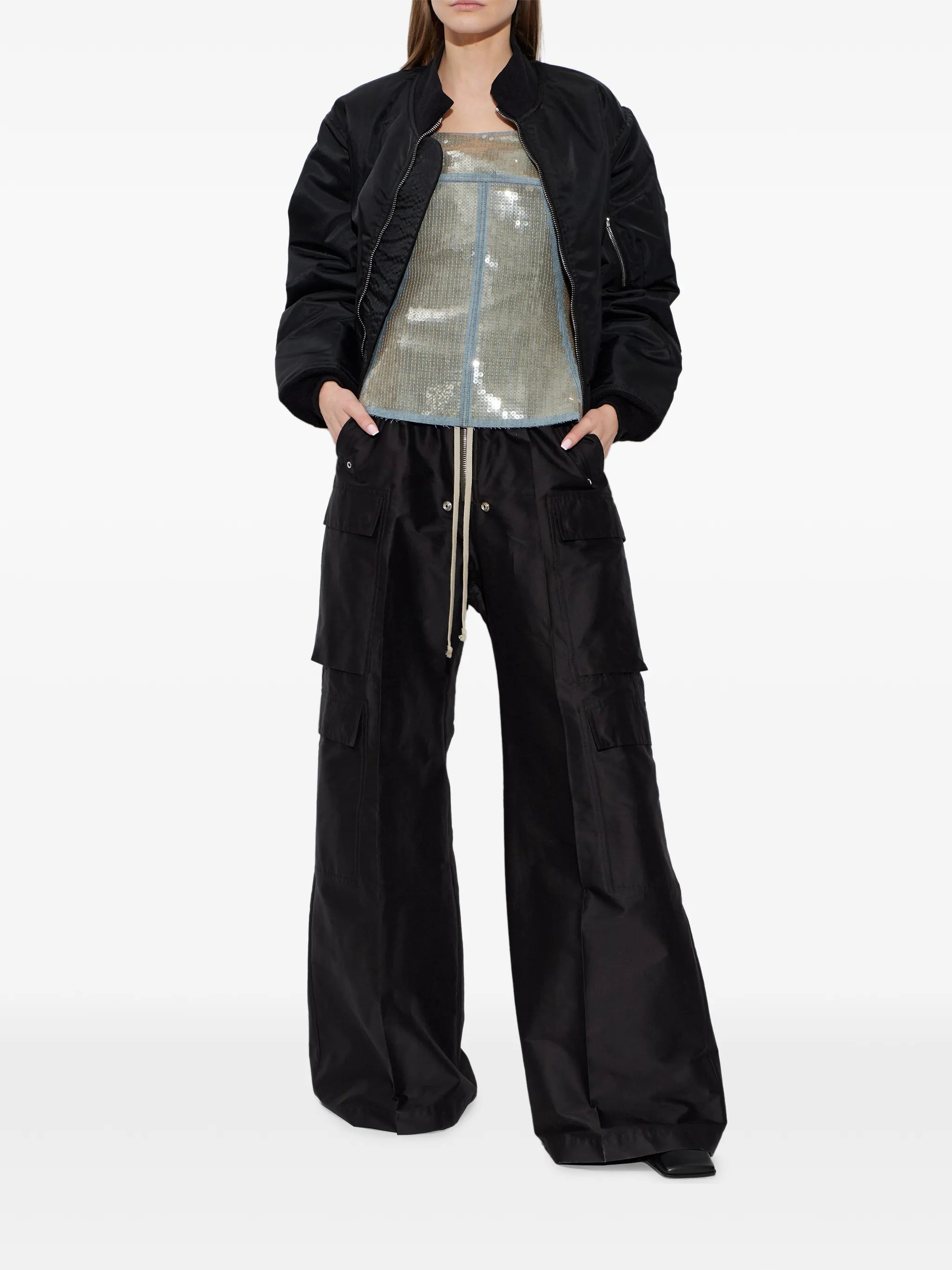 sequin panelled top