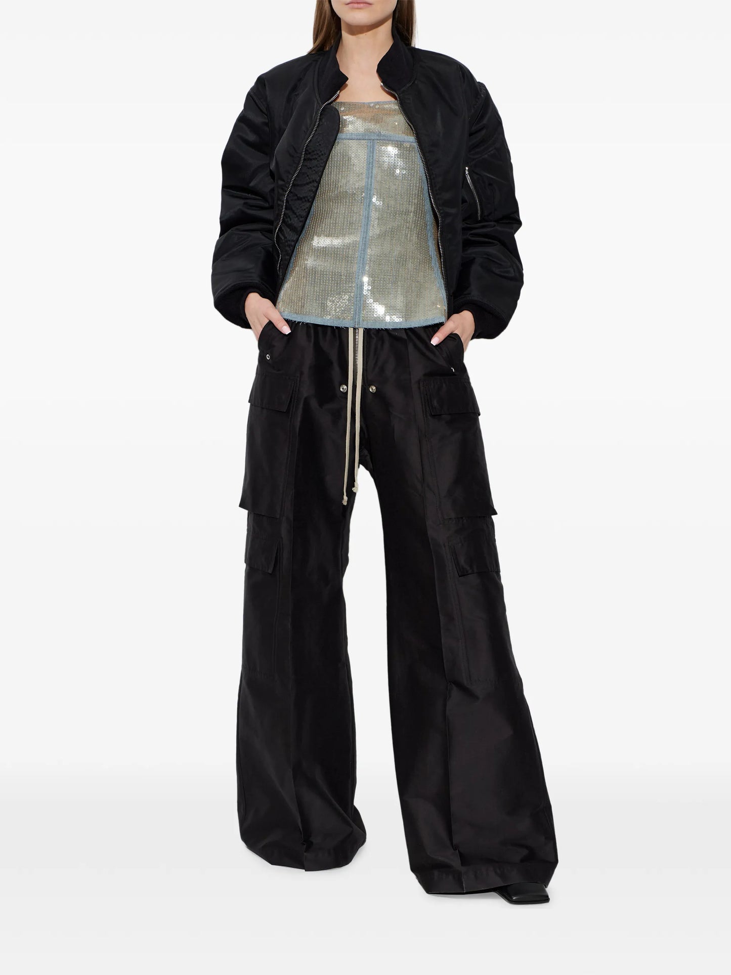 sequin panelled top