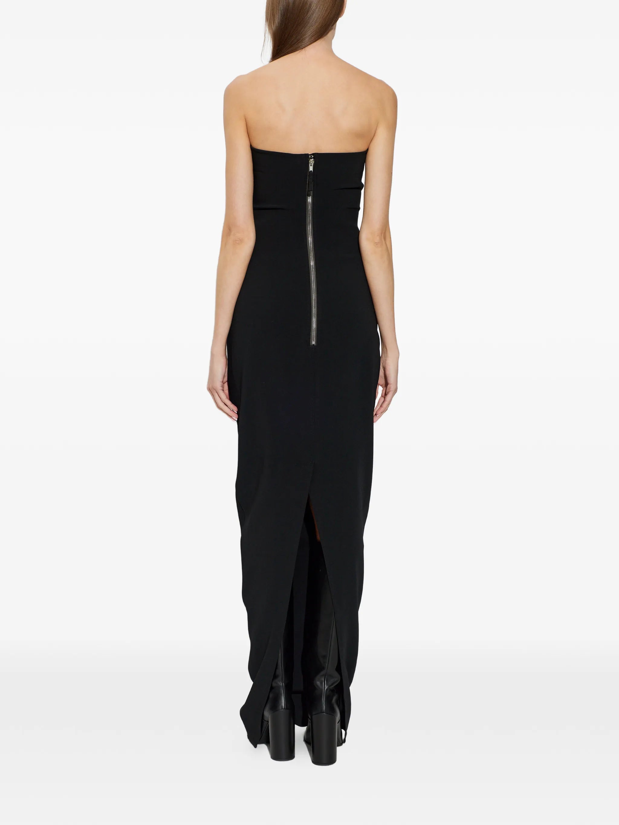 cut-out strapless maxi dress