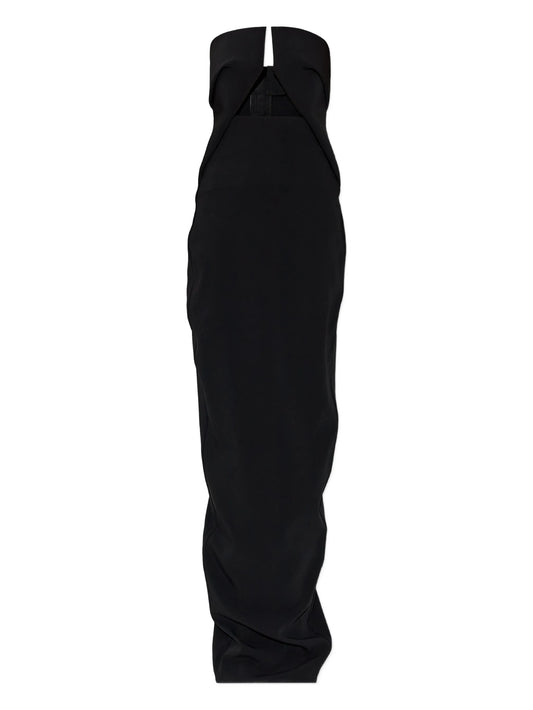 cut-out strapless maxi dress