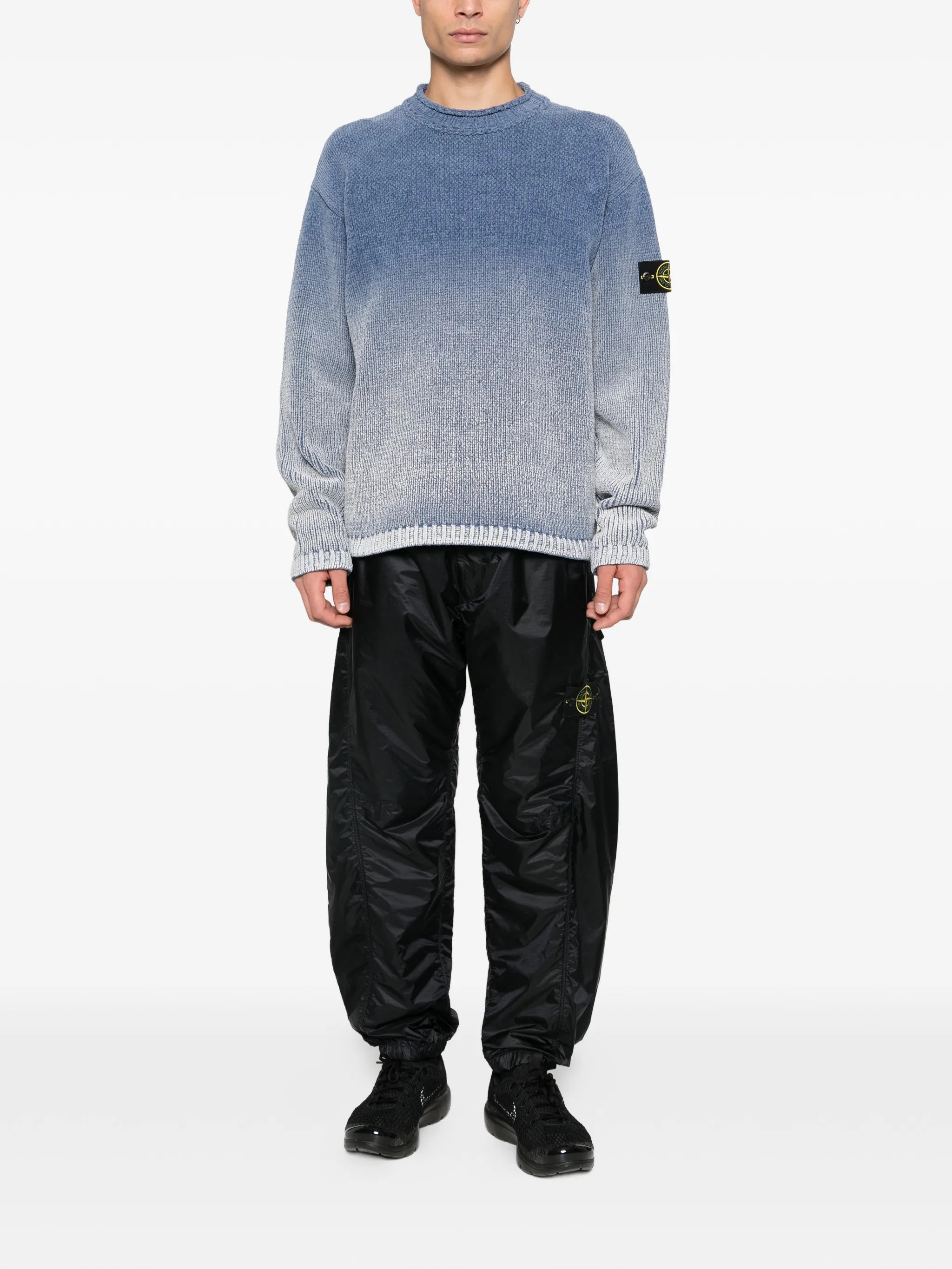 ombre-effect crew-neck sweater