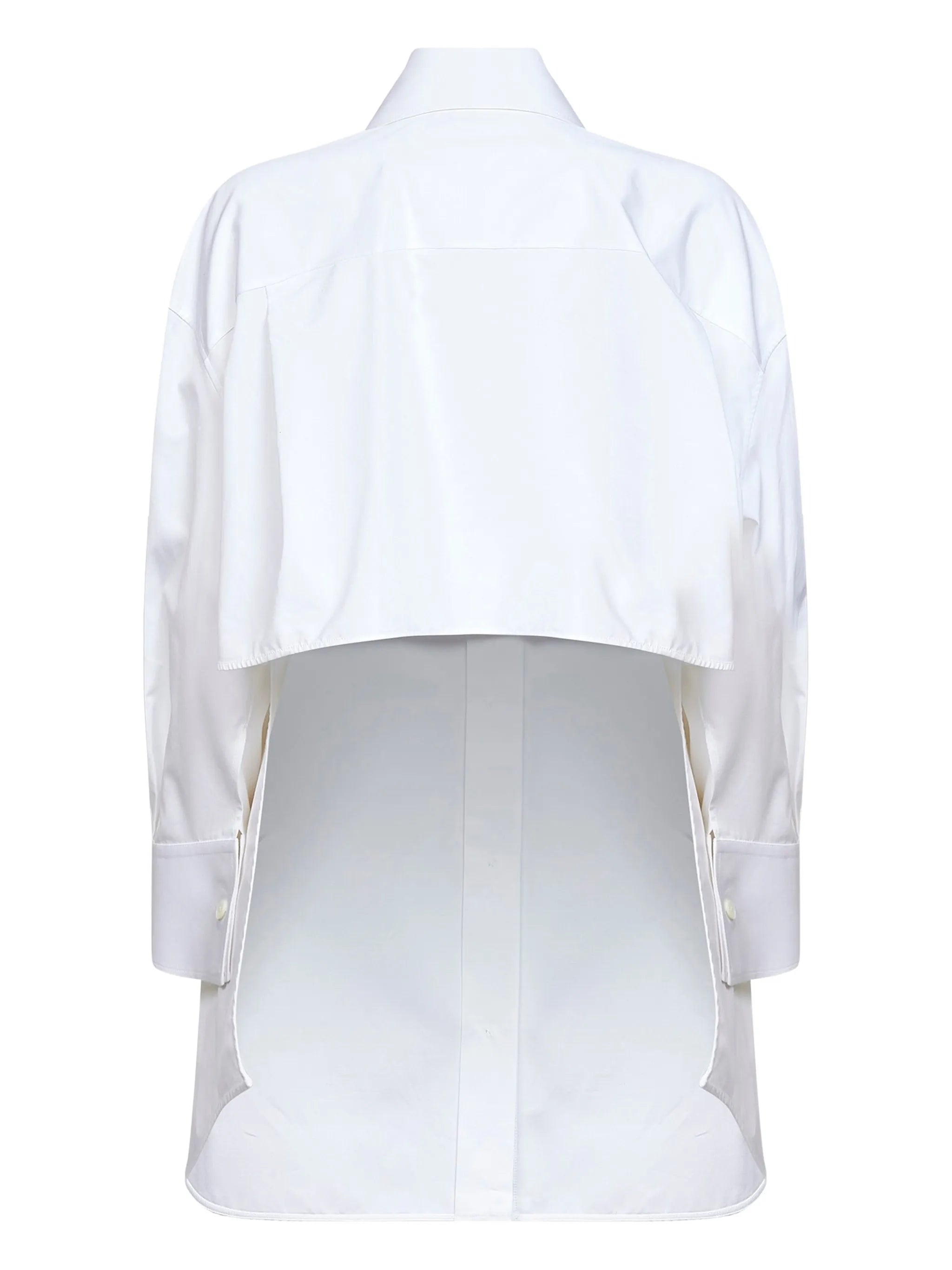 buttoned asymmetric shirt