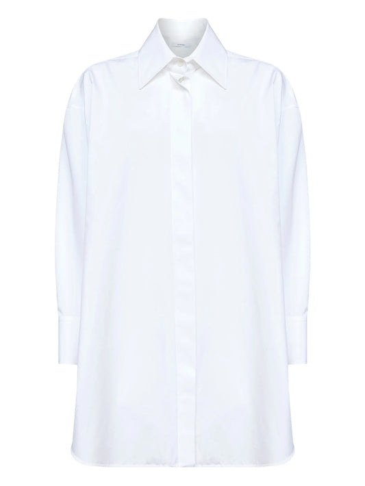 buttoned asymmetric shirt