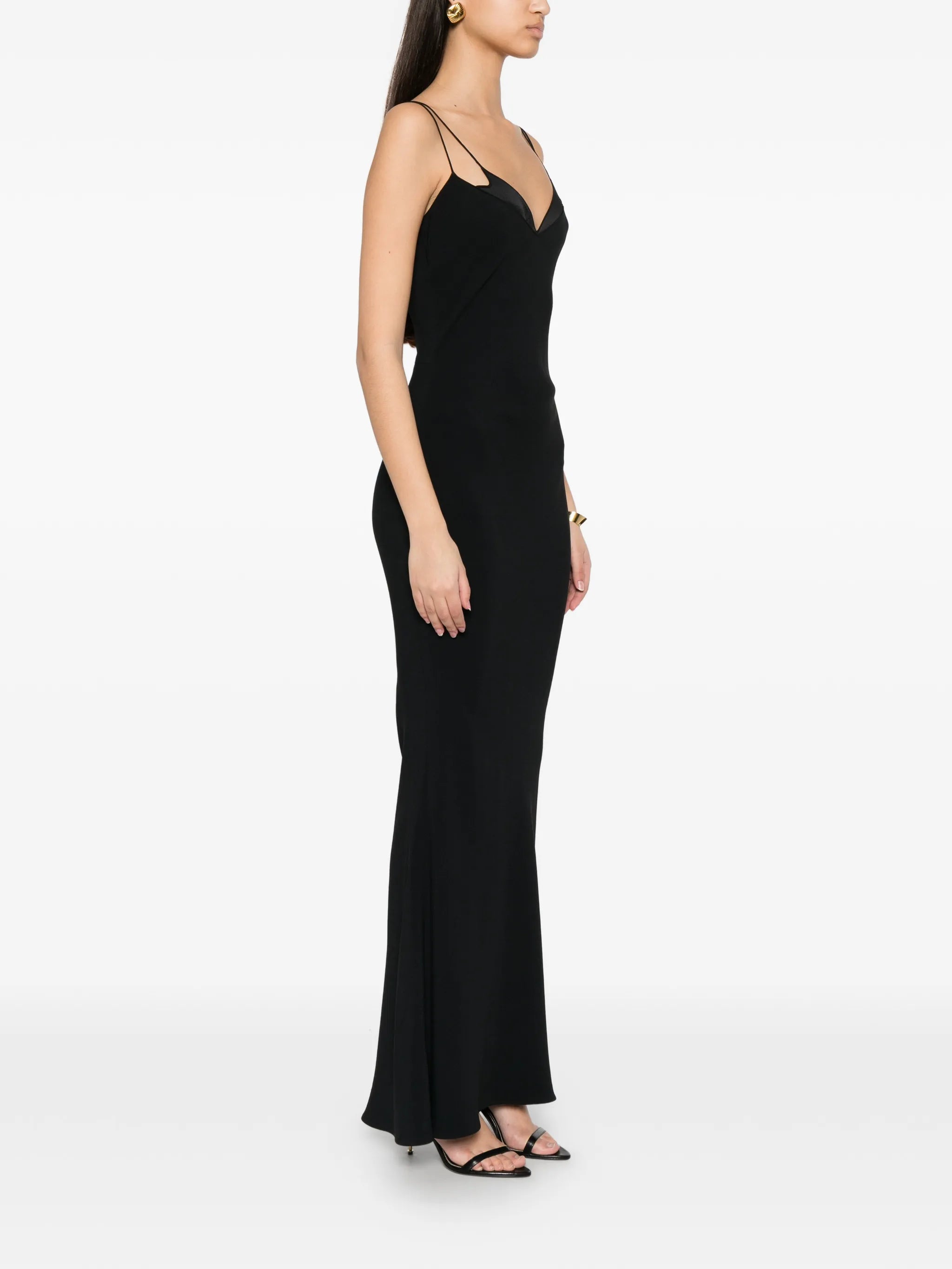 double-strap bias-cut dress