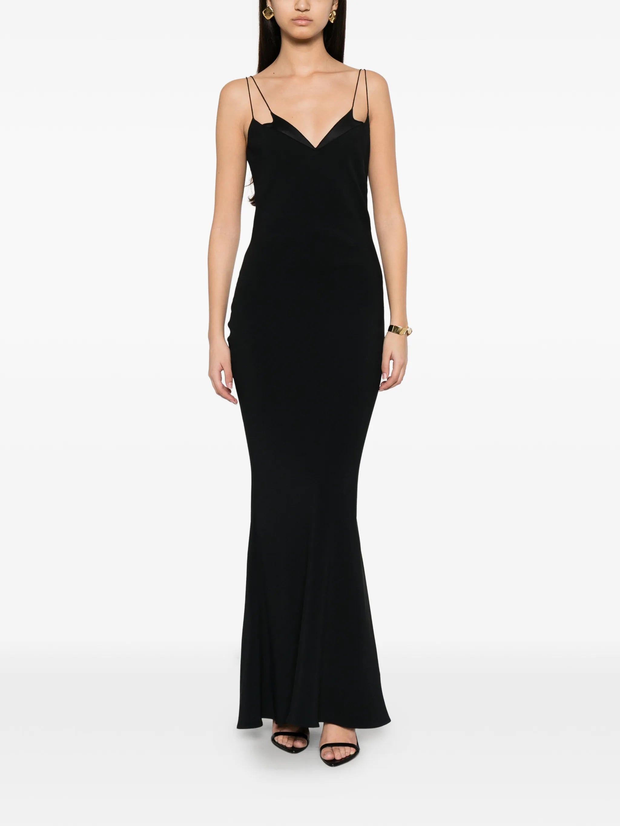 double-strap bias-cut dress