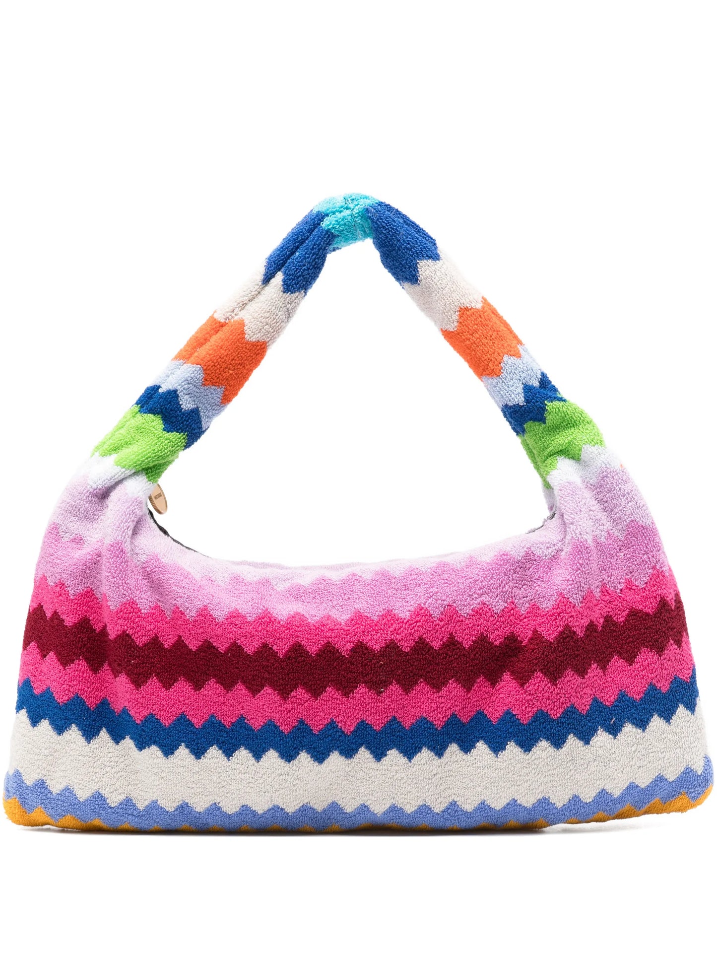 zigzag handle tote bag