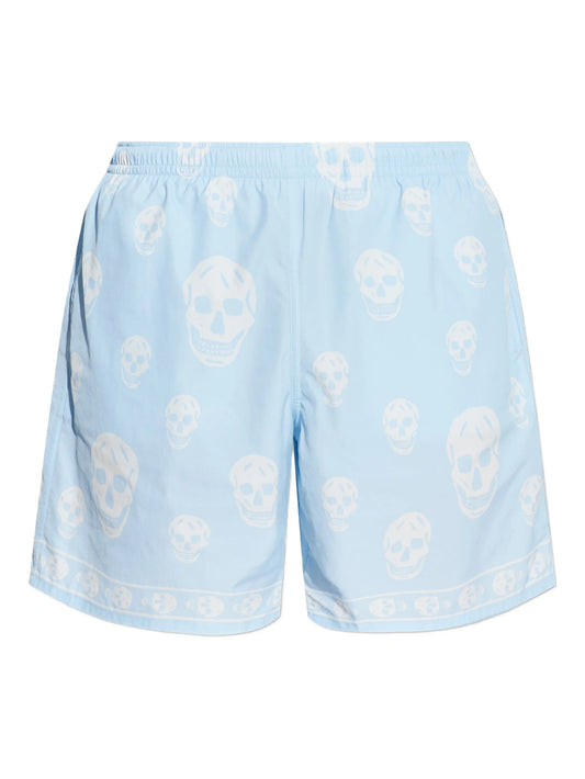 skull print swim shorts