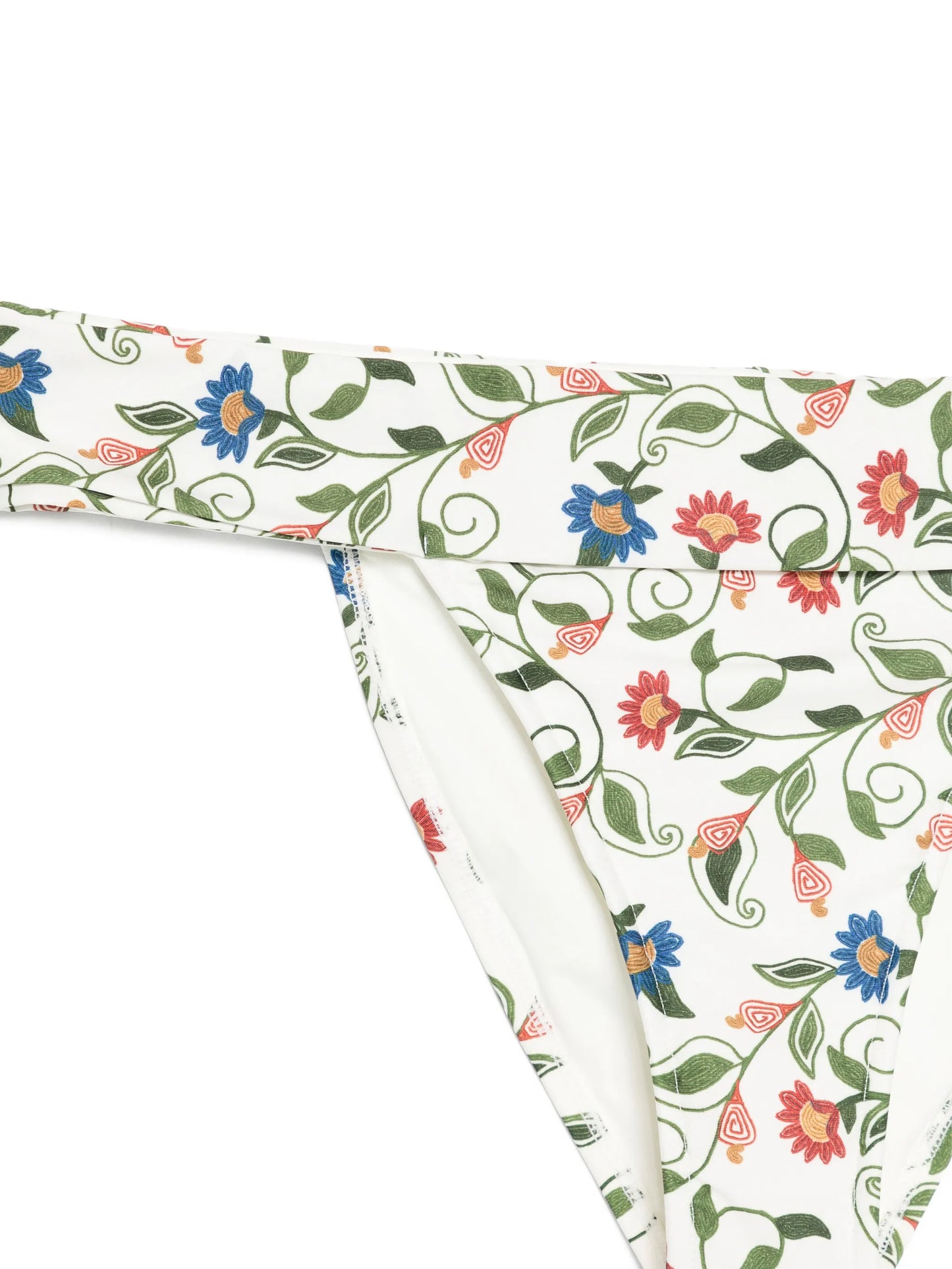 Stitched Garden floral-print bikini bottoms