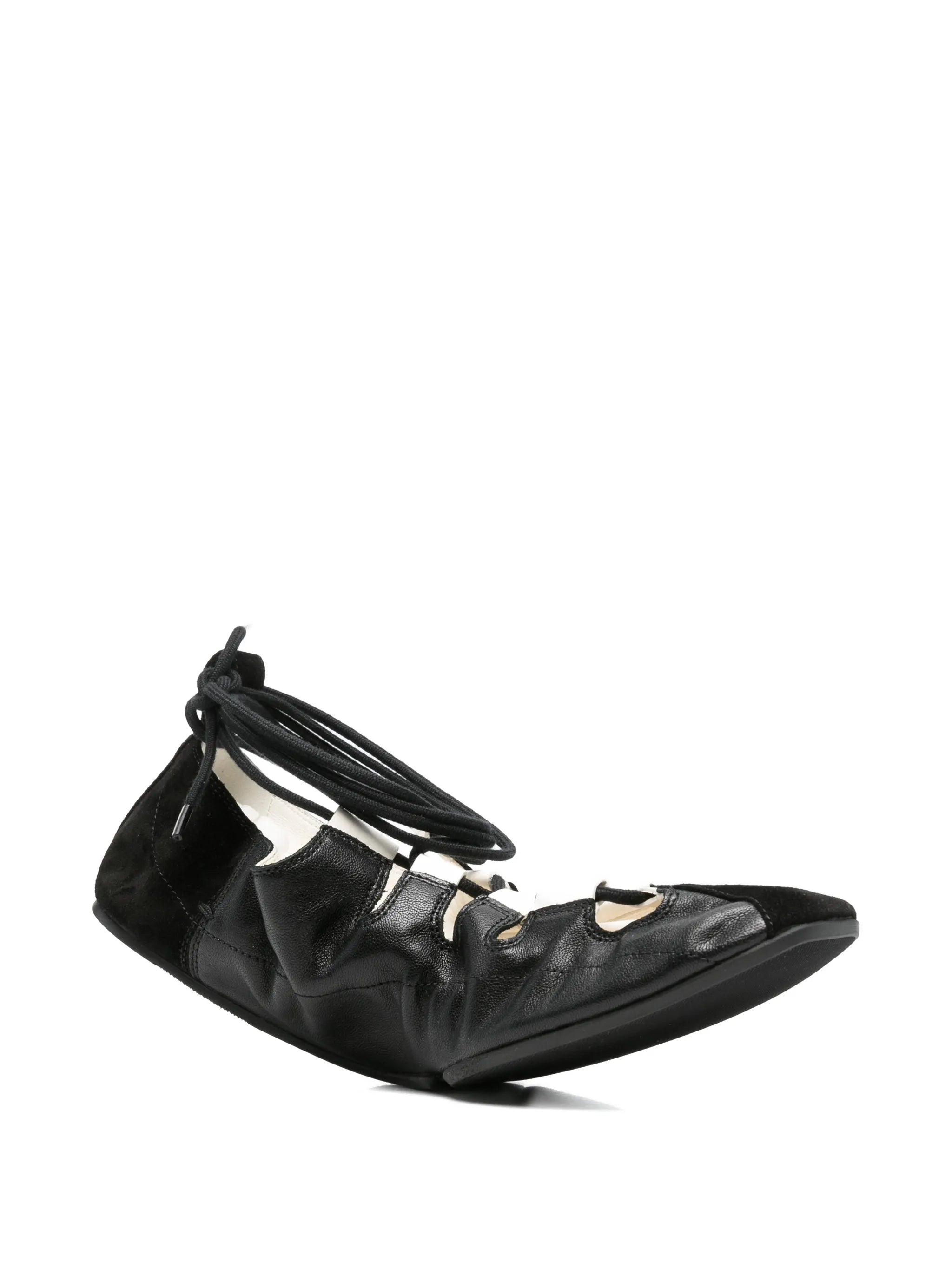lace-up ballet flats