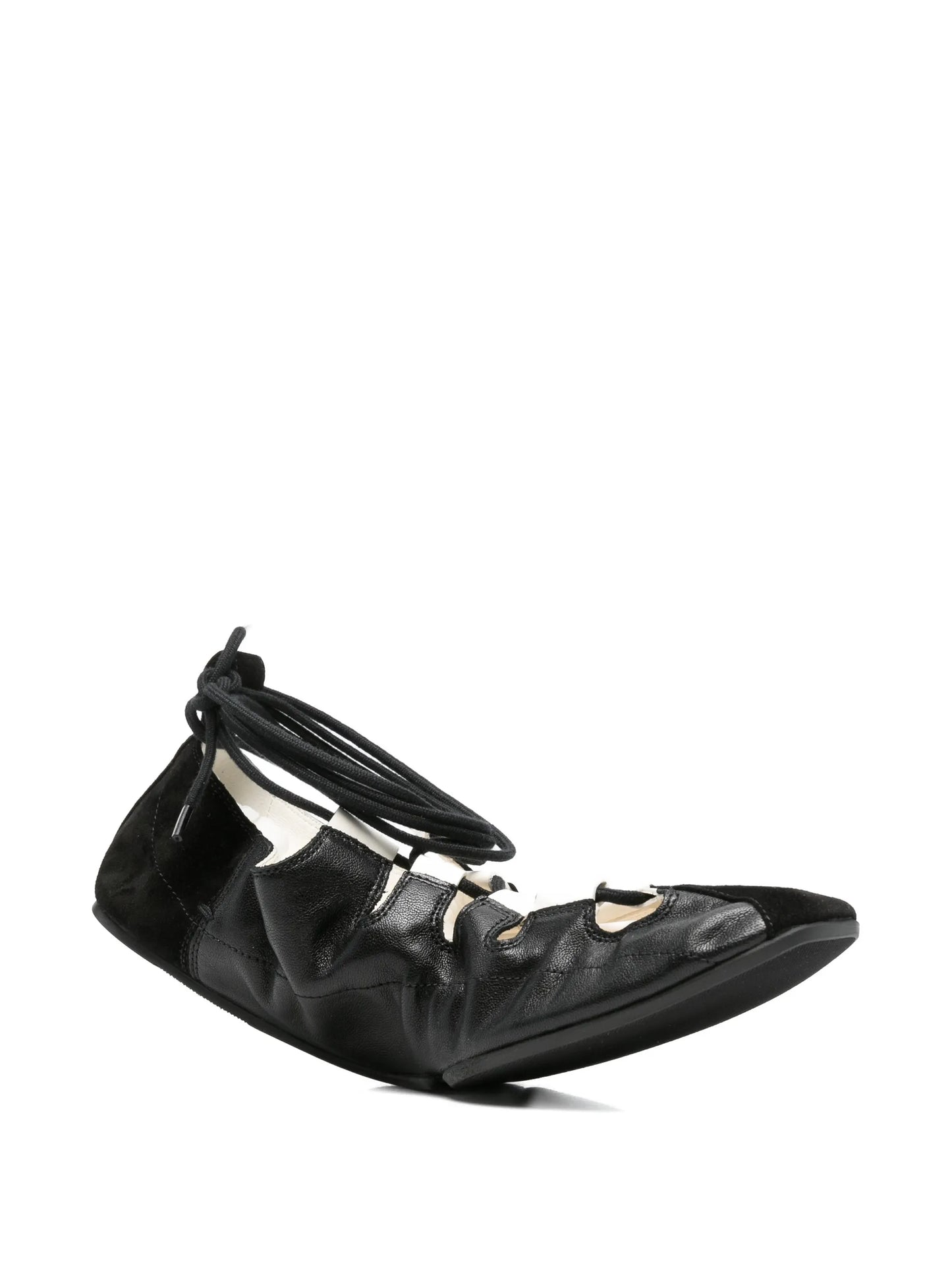 lace-up ballet flats