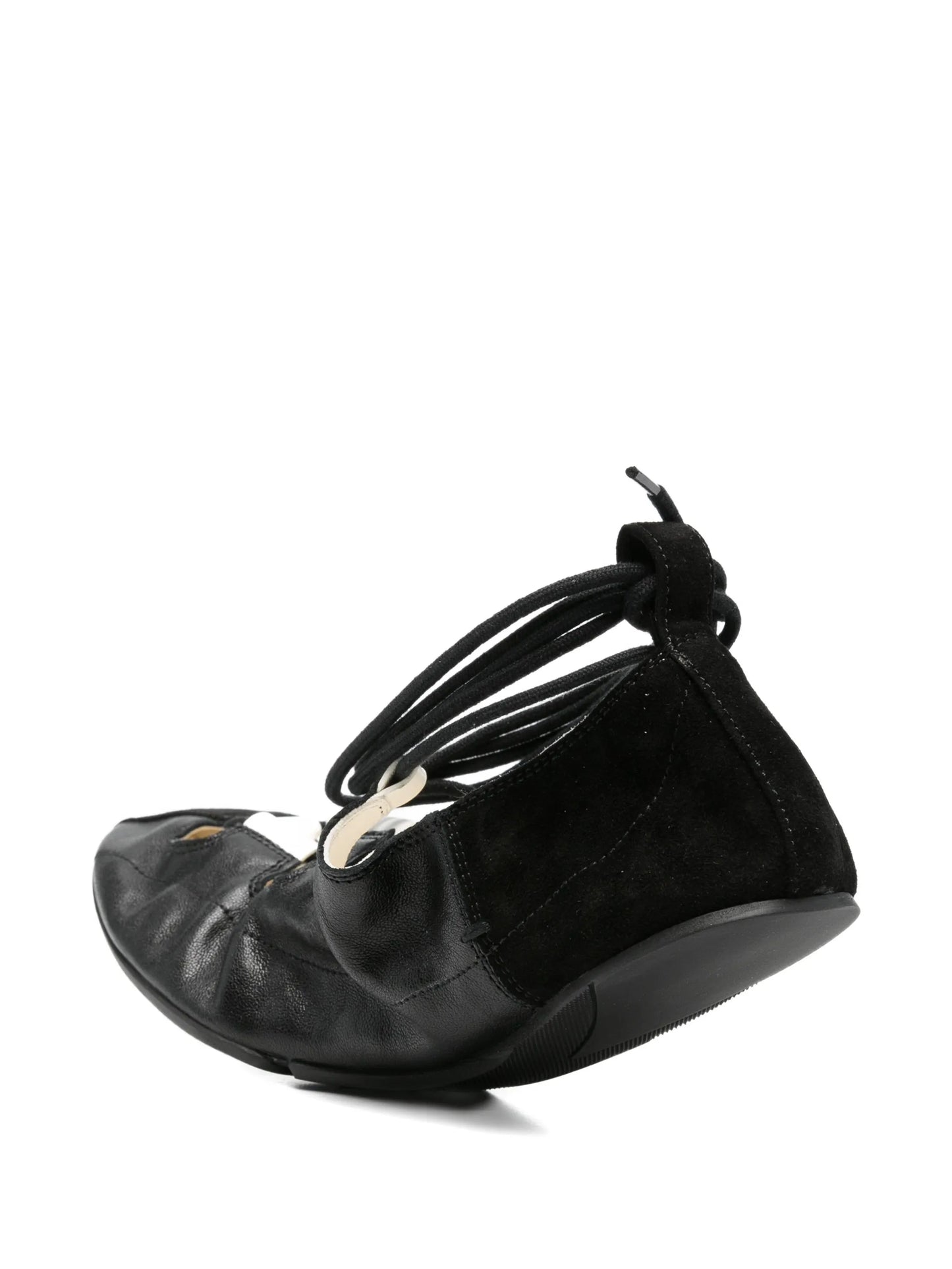 lace-up ballet flats