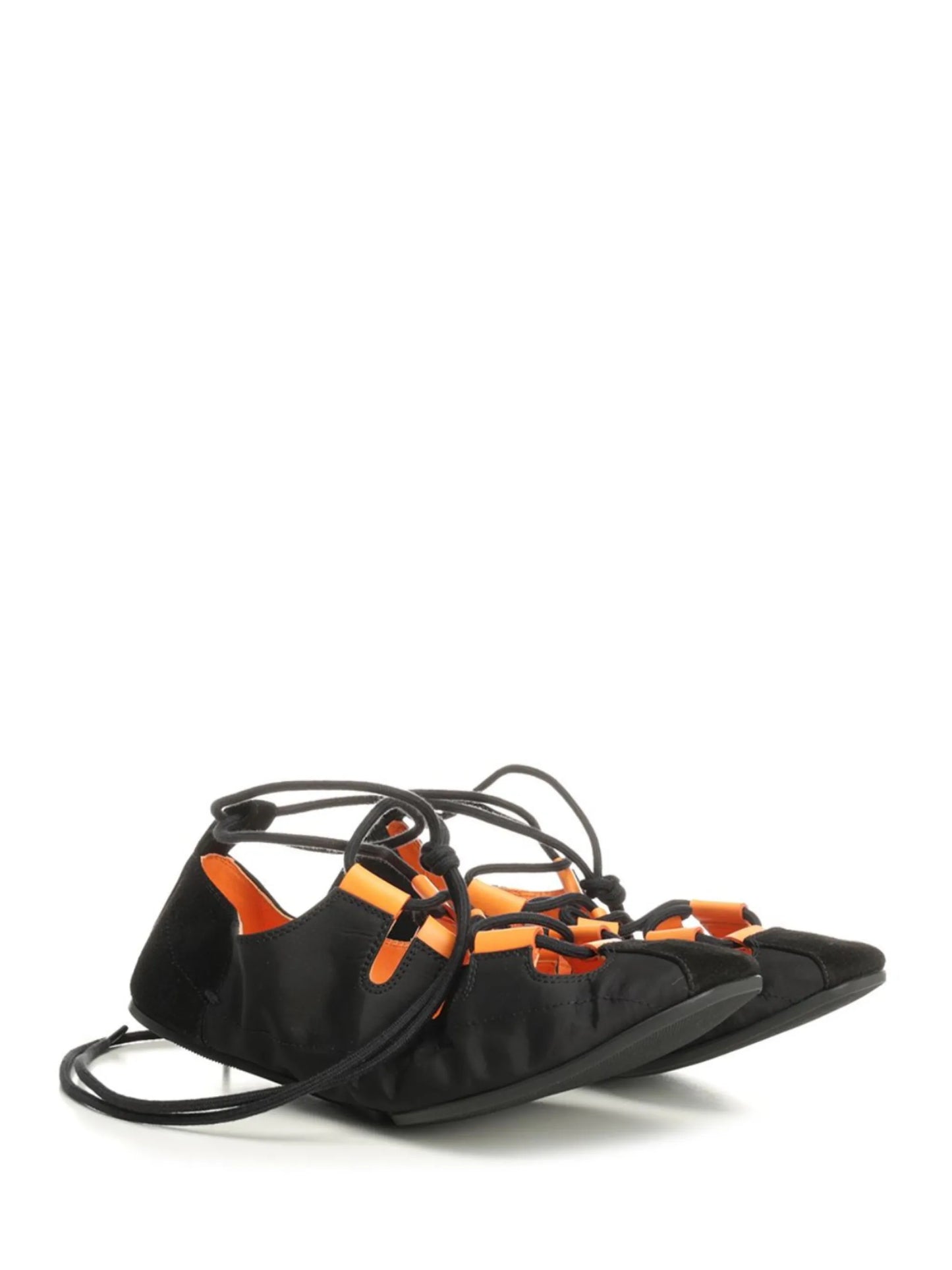 lace-up ballet flats