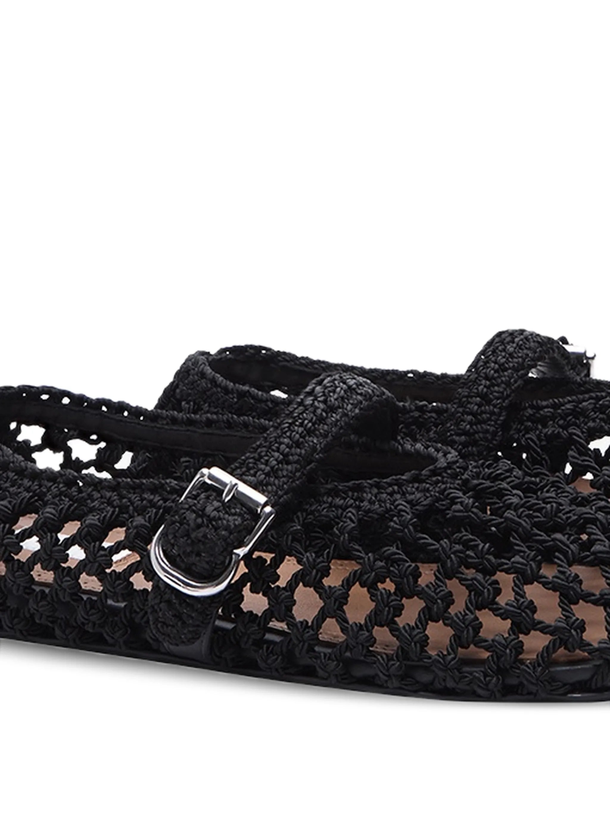 hand-knotted strap ballet flats