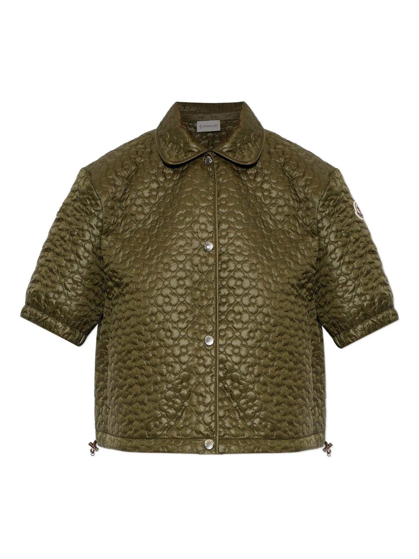 flower quilted short-sleeve top
