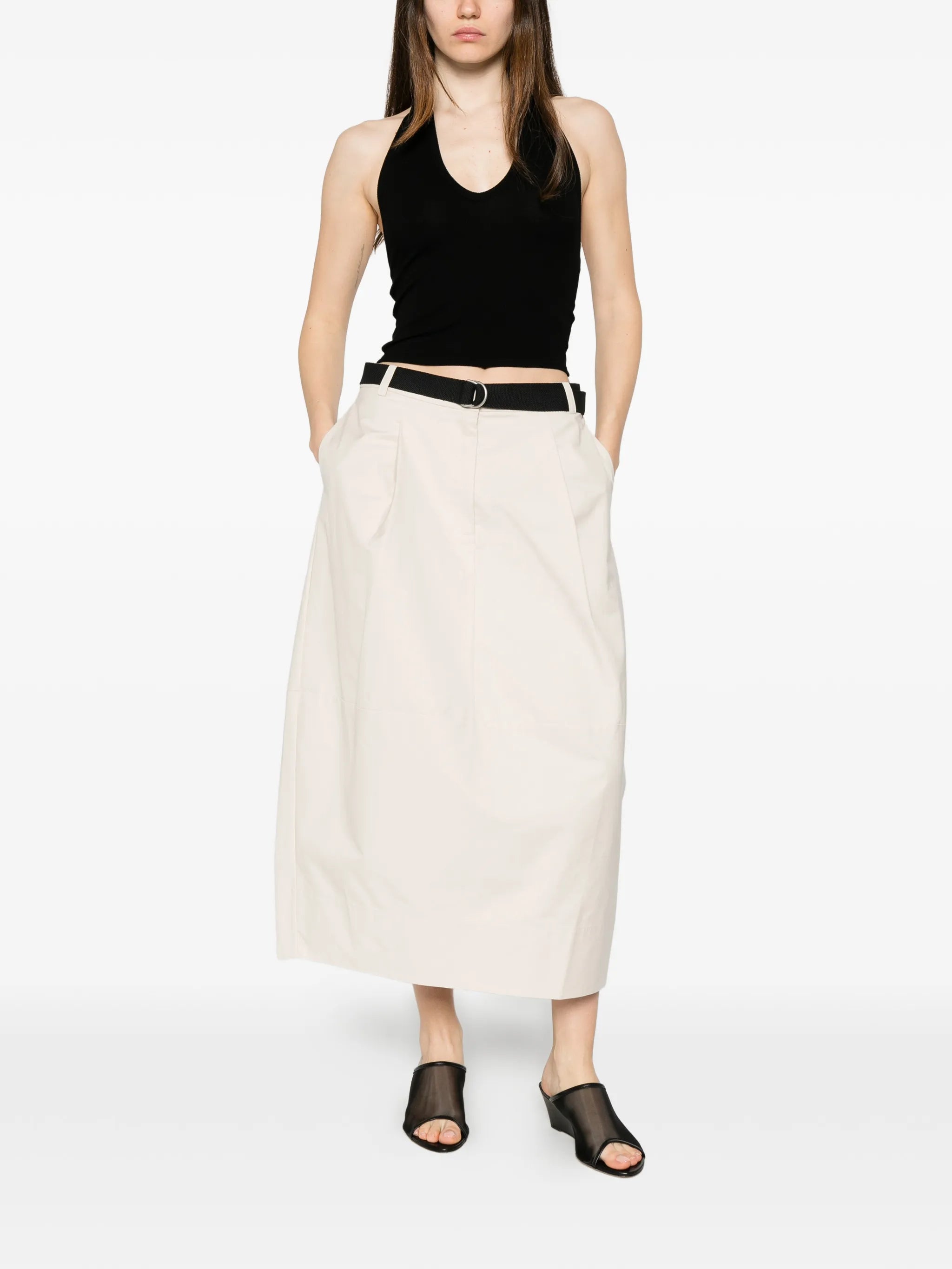 ribbed halterneck top