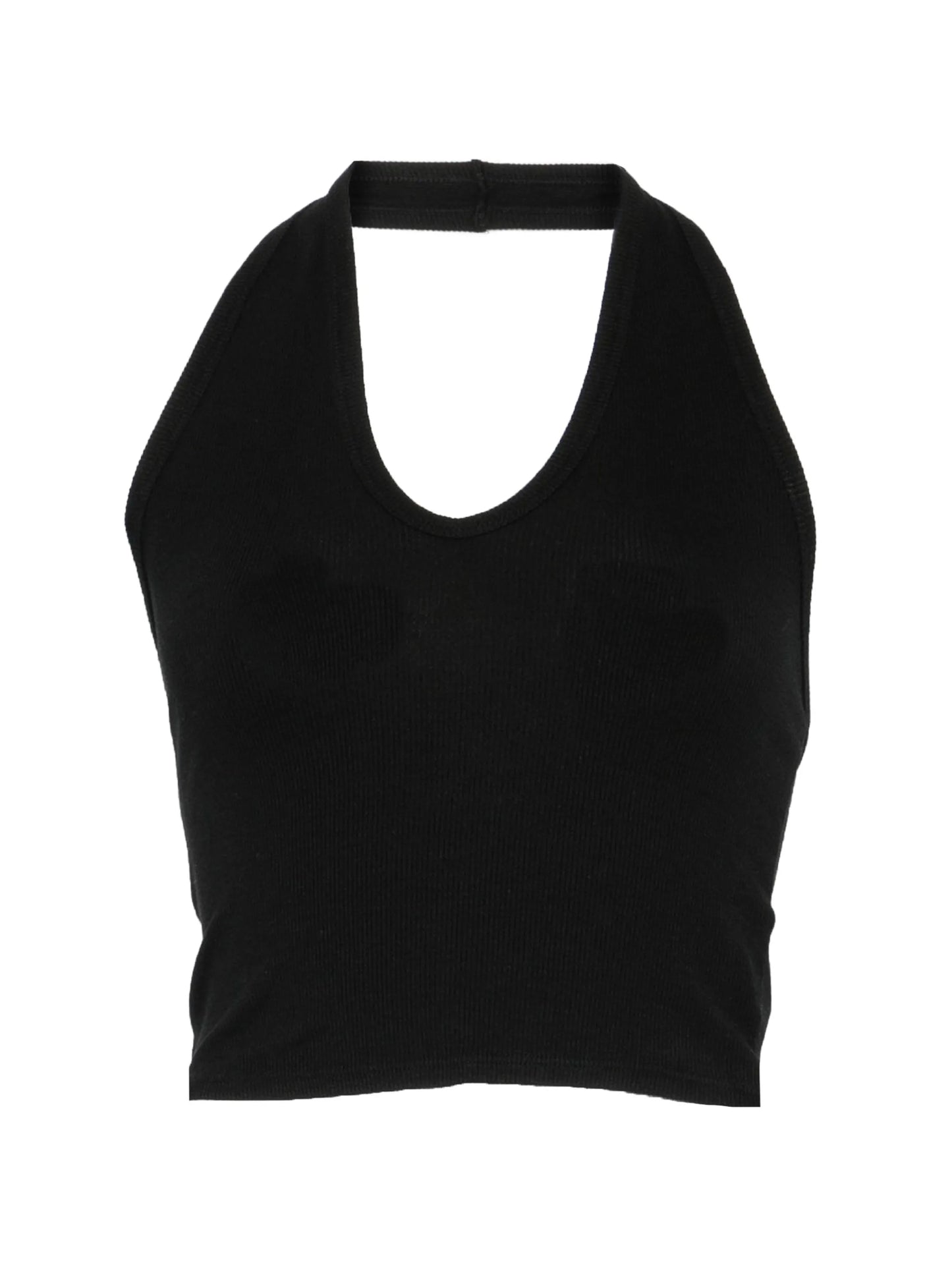 ribbed halterneck top