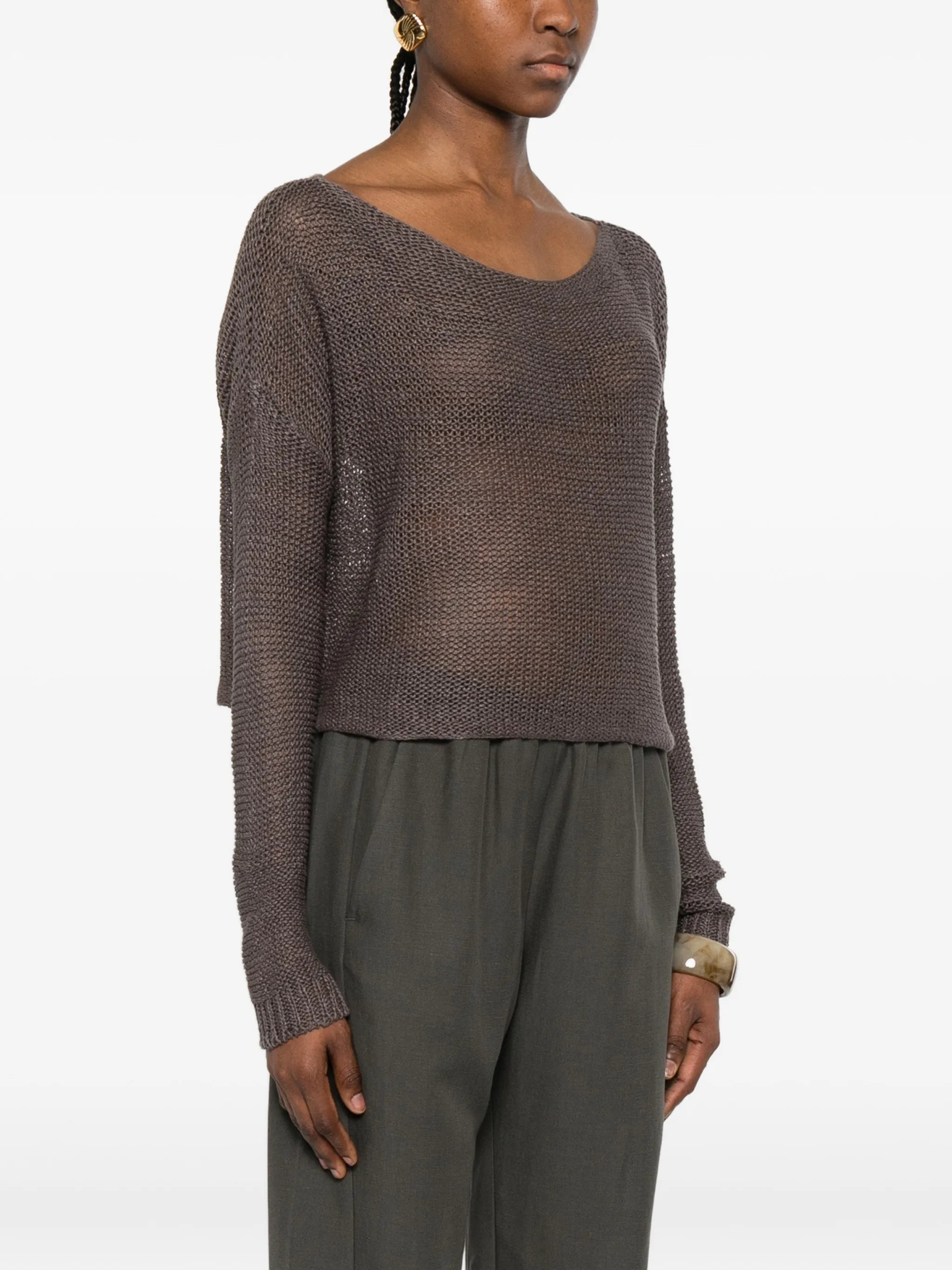 boat-neck sweater