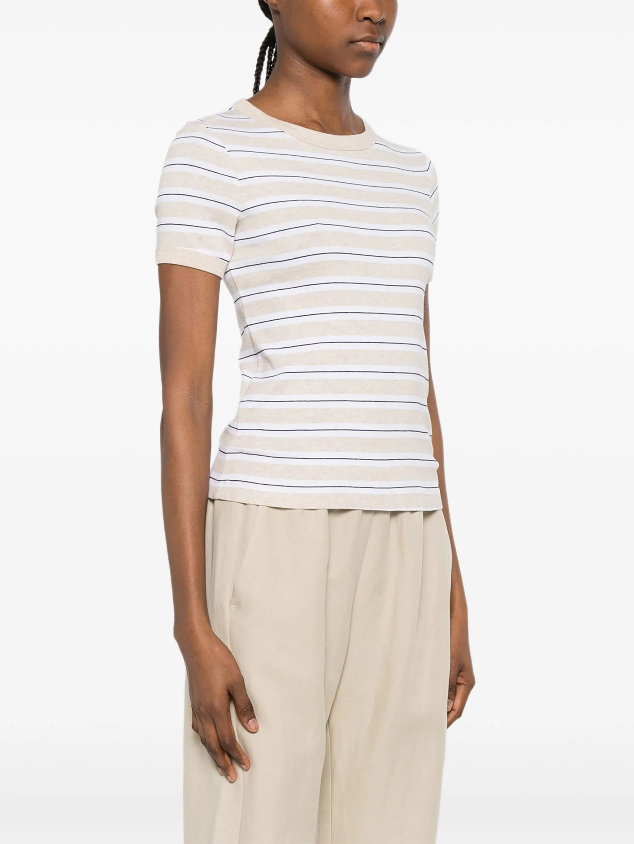 striped cotton T-shirt