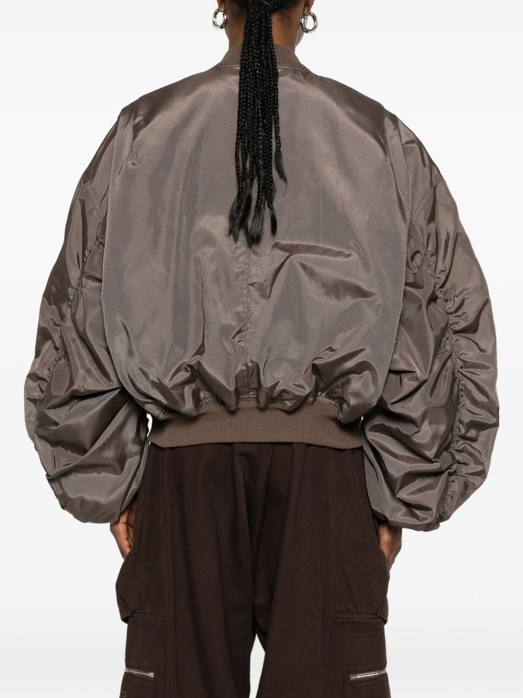 padded zip-up bomber jacket