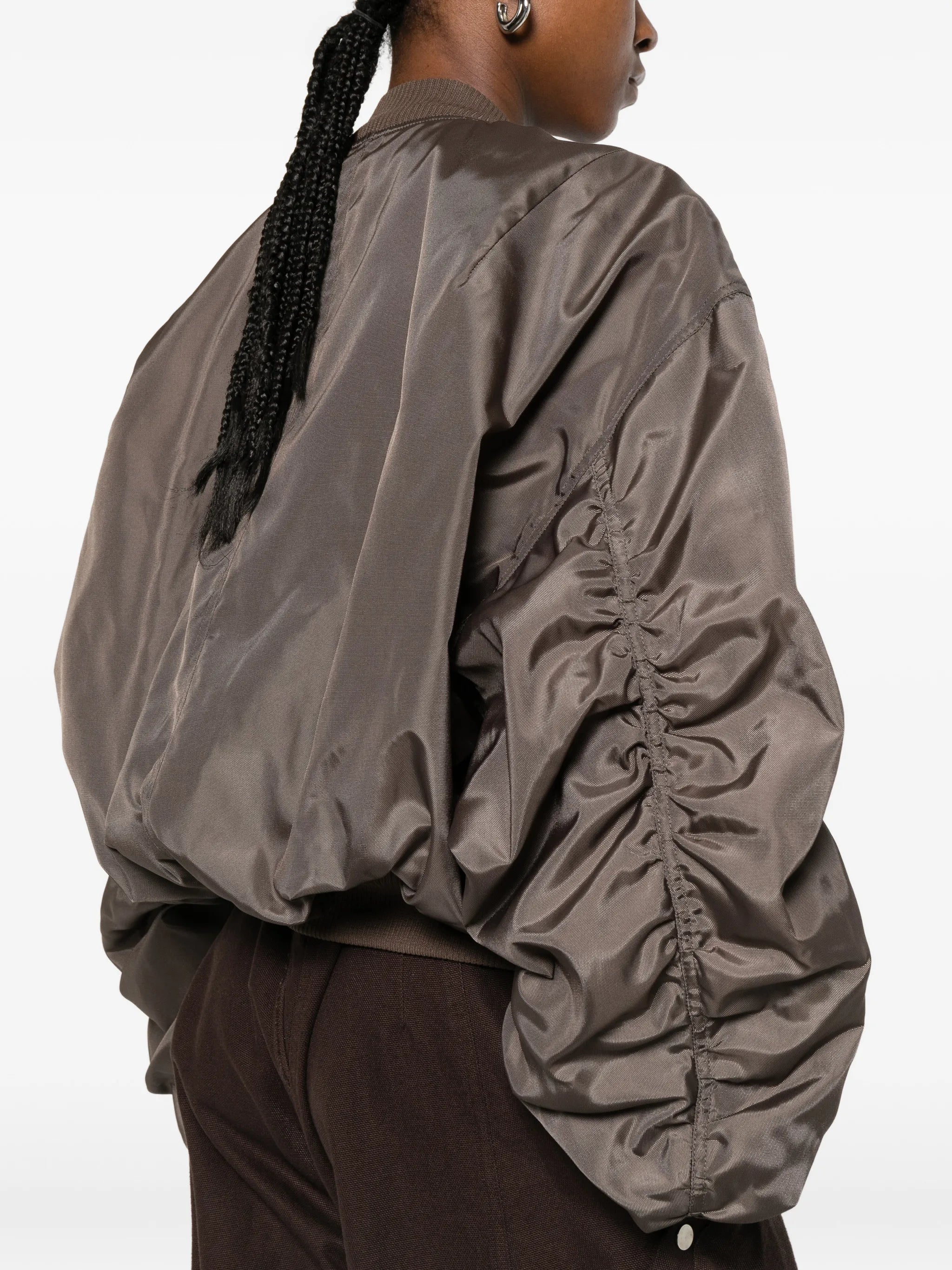 padded zip-up bomber jacket