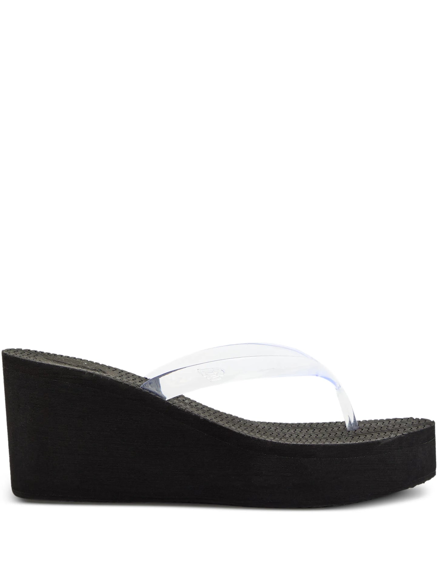 wedge clear sandals