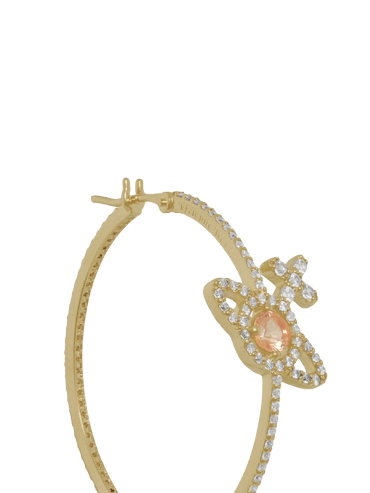 Olympia pavé orb hoop earrings