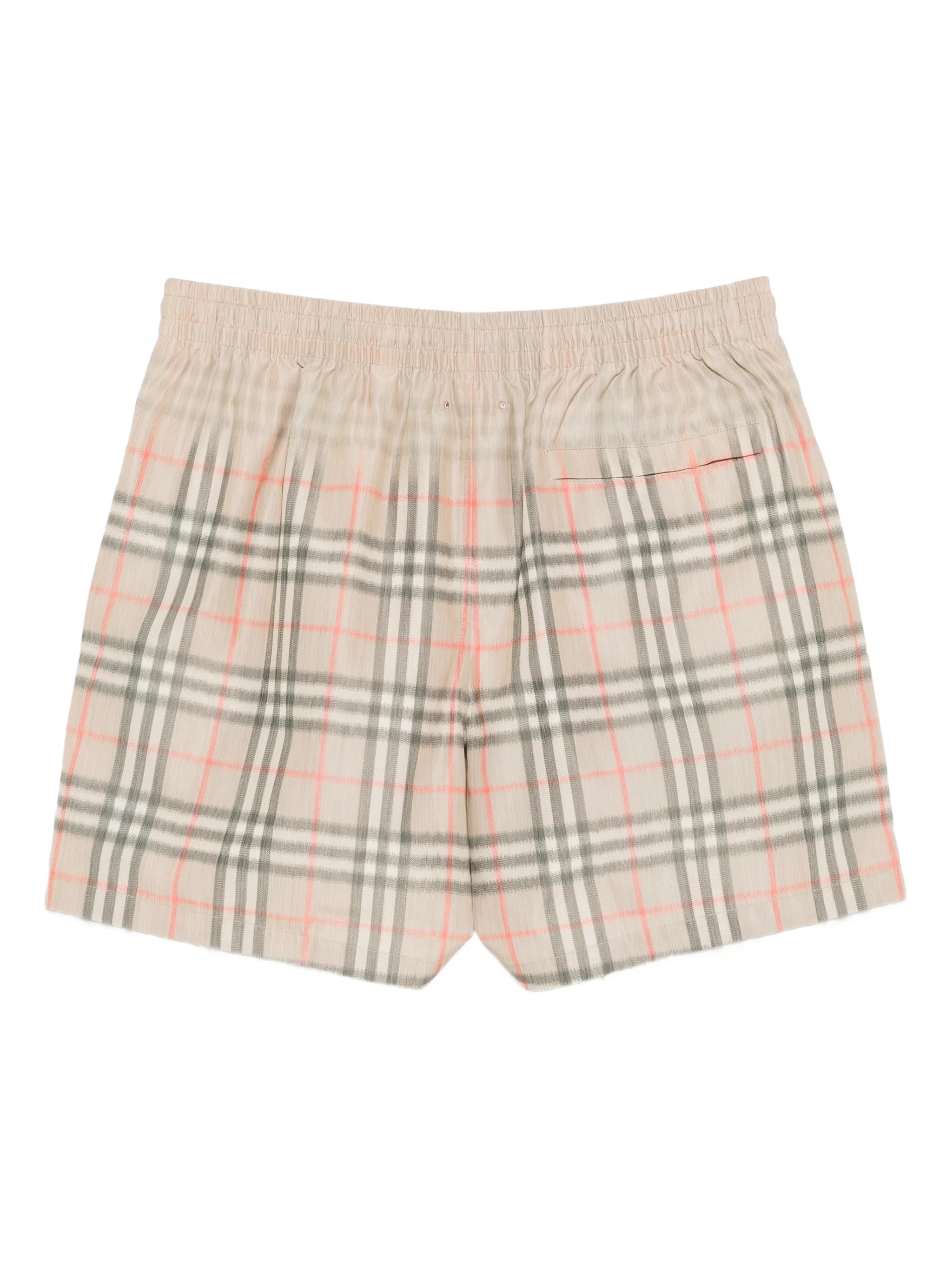 faded checked swim shorts
