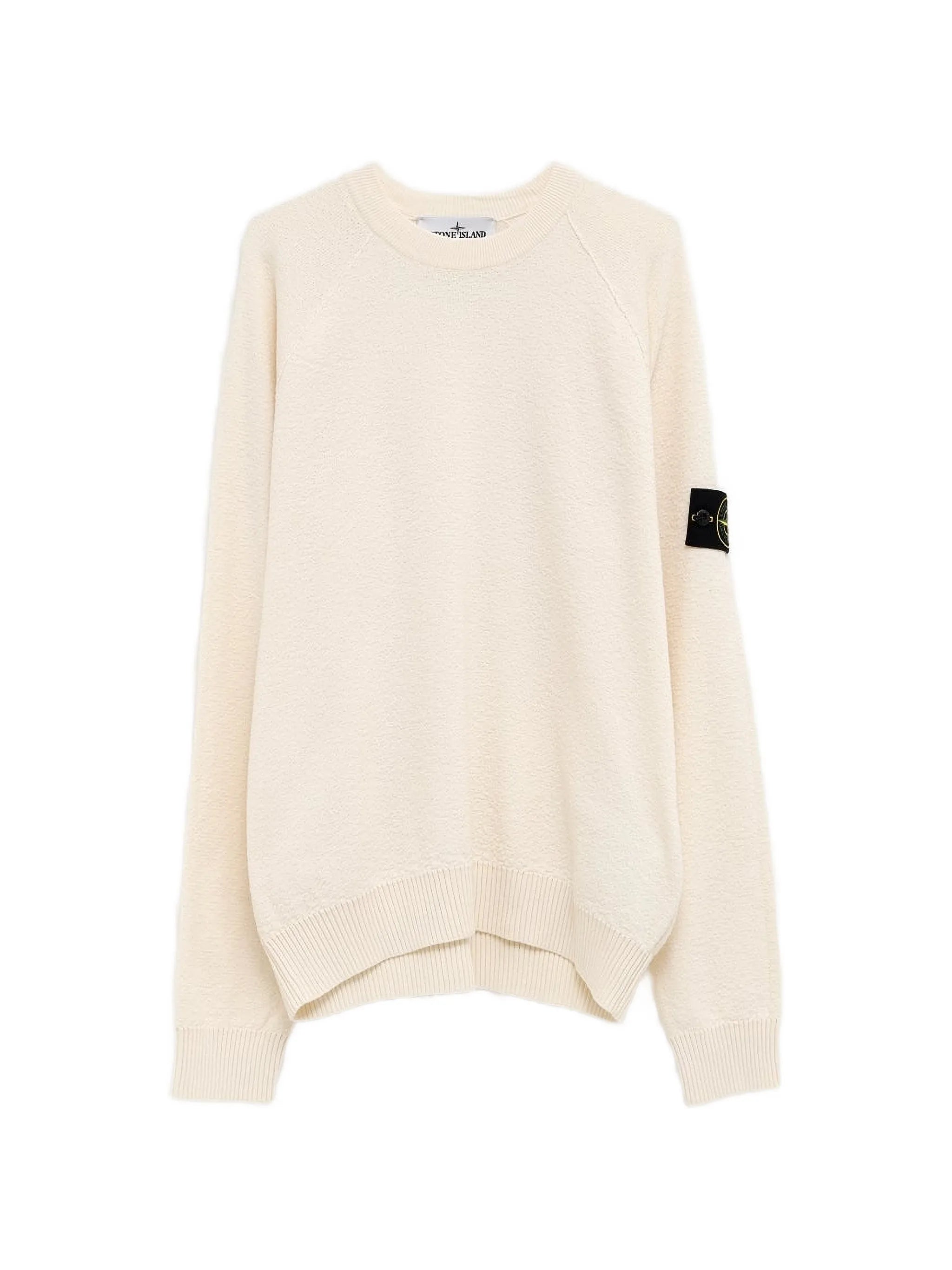 texture patch-detail sweater
