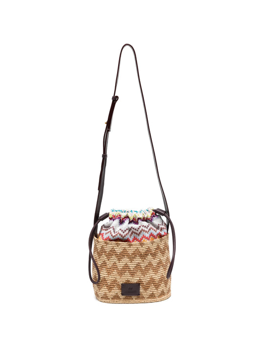 small zig-zag bucket bag