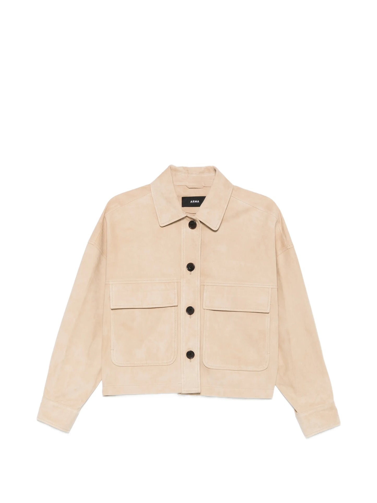 Miri front pocket leather jacket
