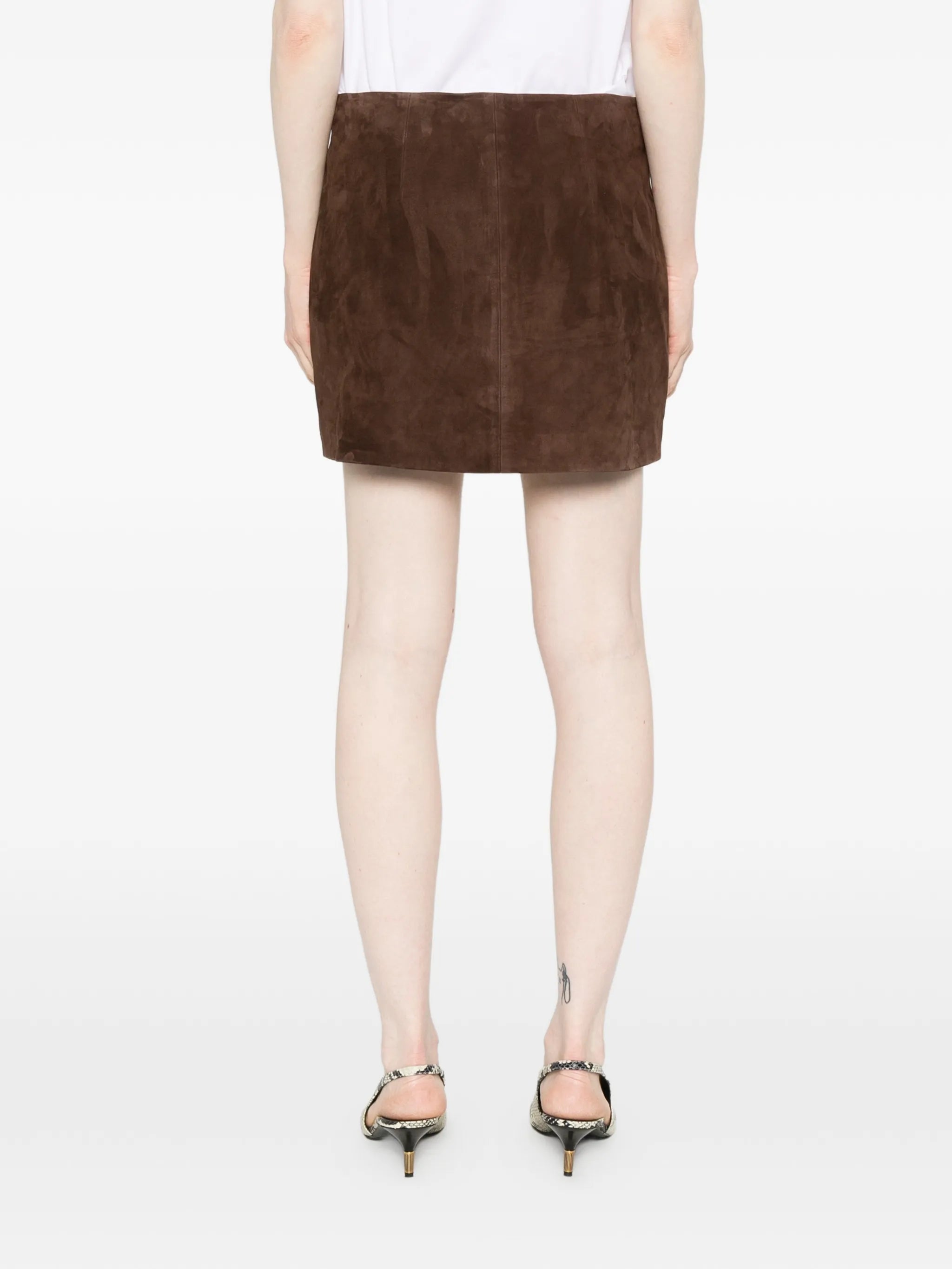 Melody leather mini skirt