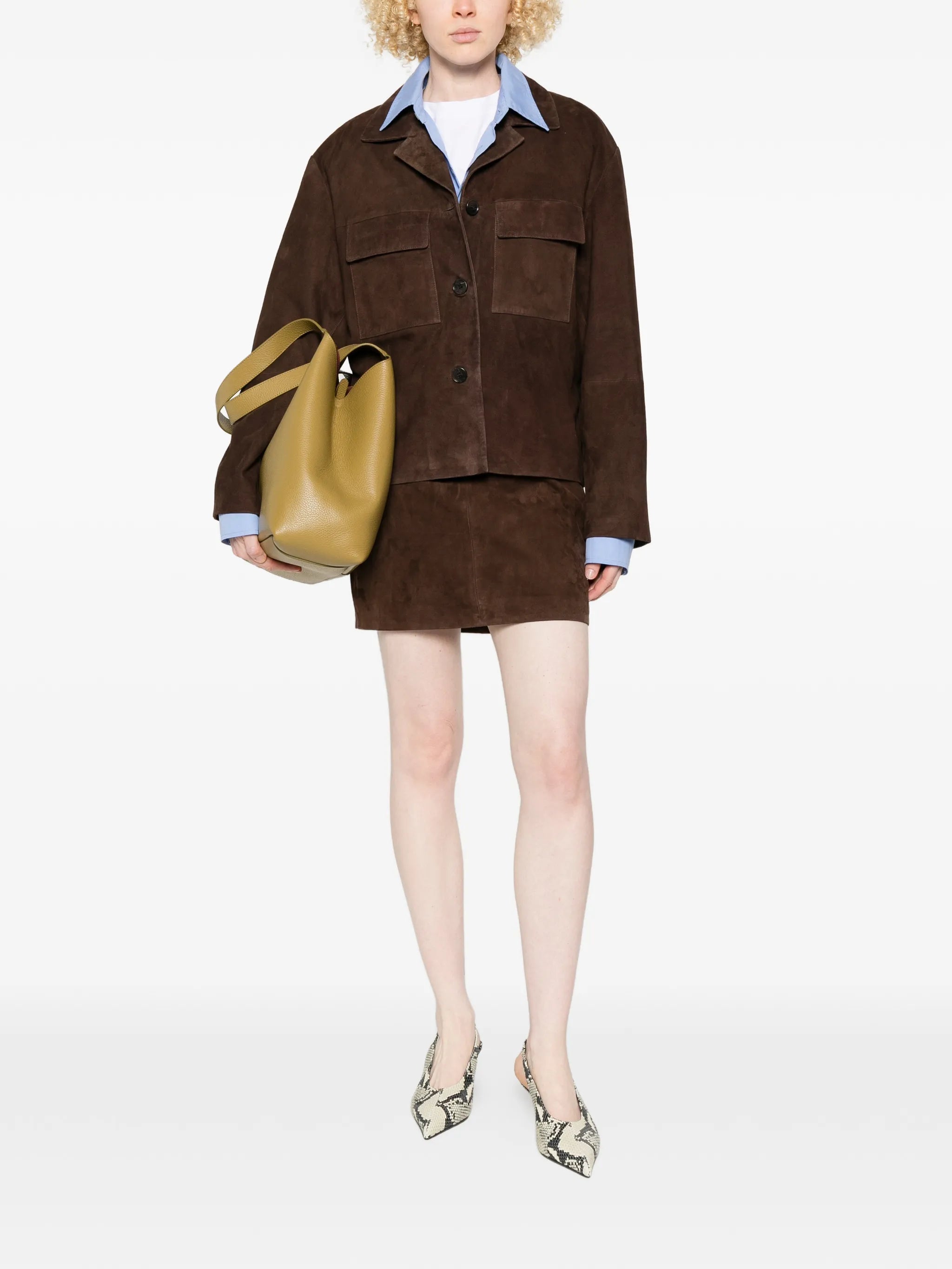 Melody leather mini skirt