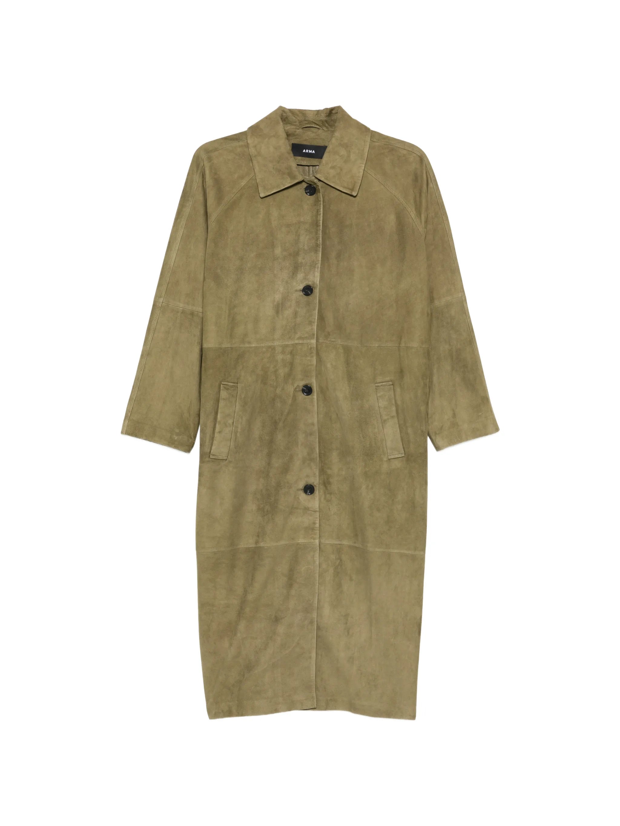 Judy button suede coat