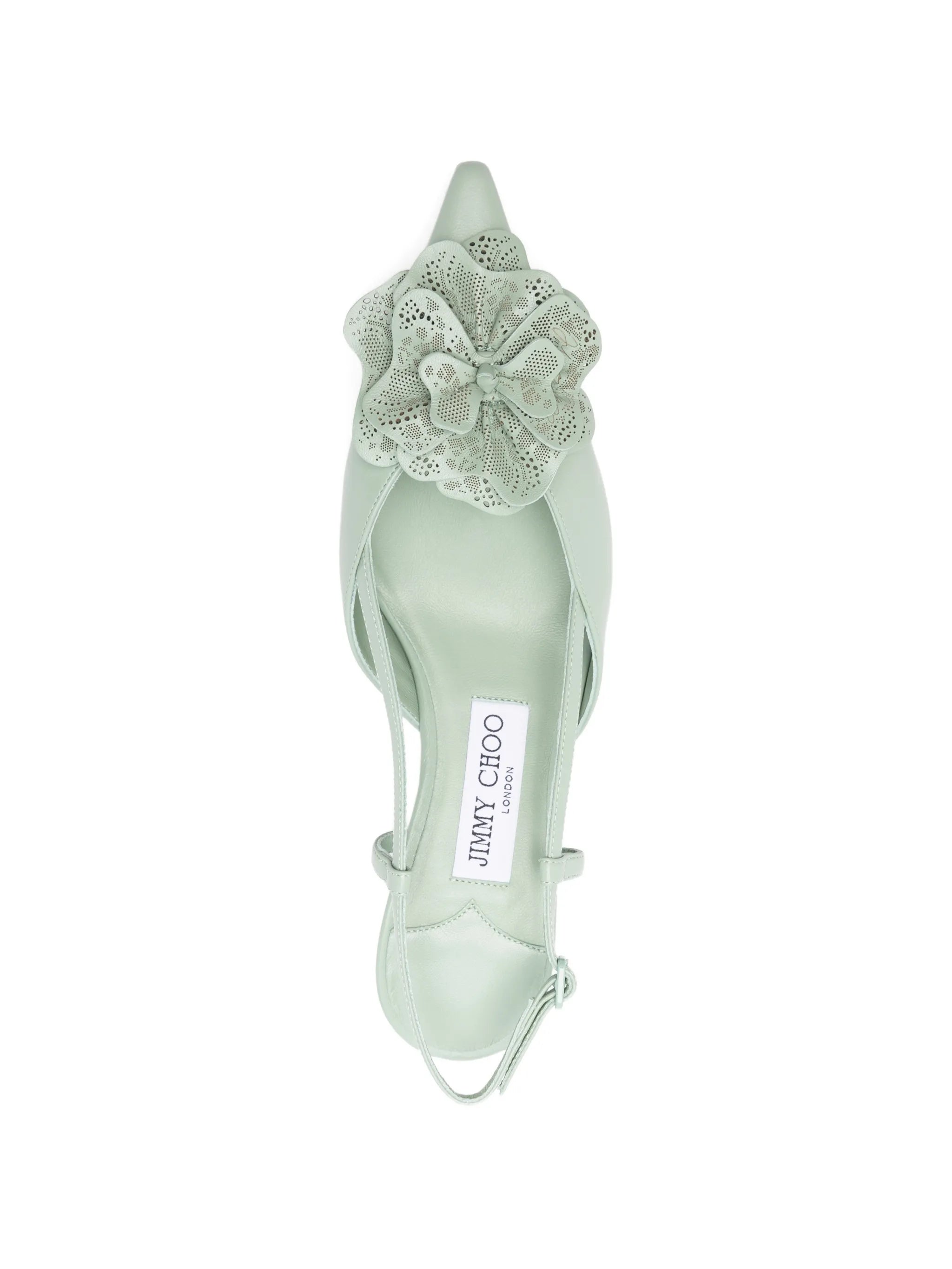 floral-detail pointed pumps