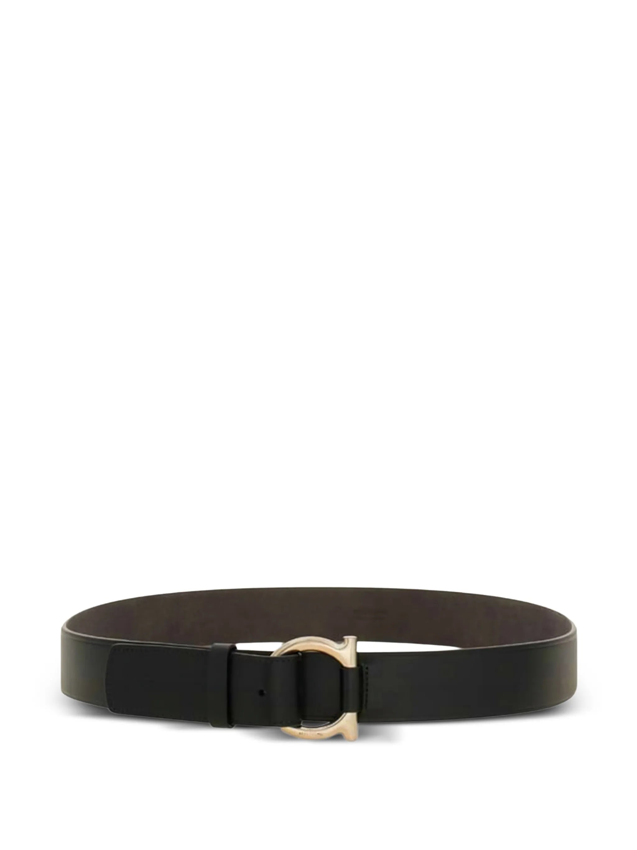 Gancini leather belt
