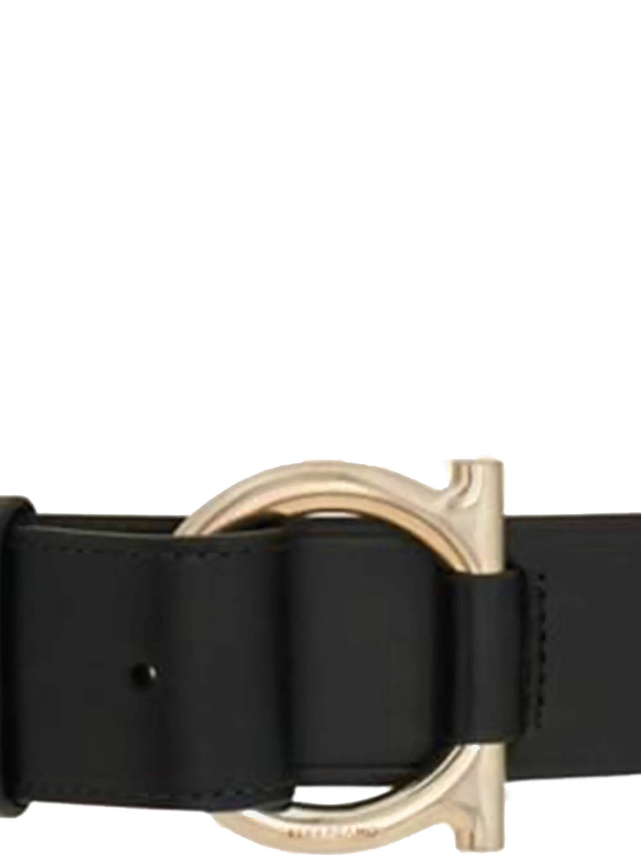 Gancini leather belt