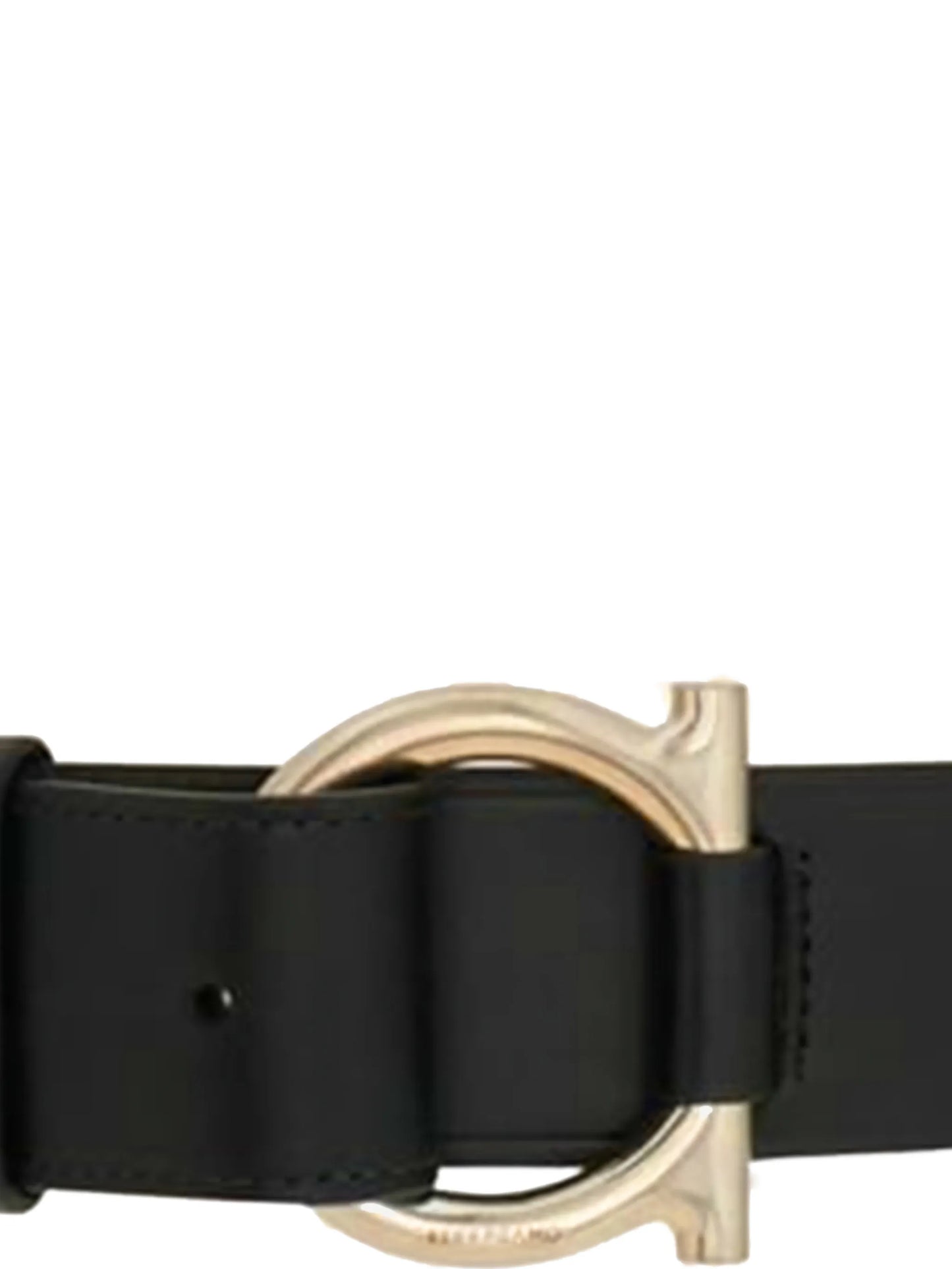Gancini leather belt