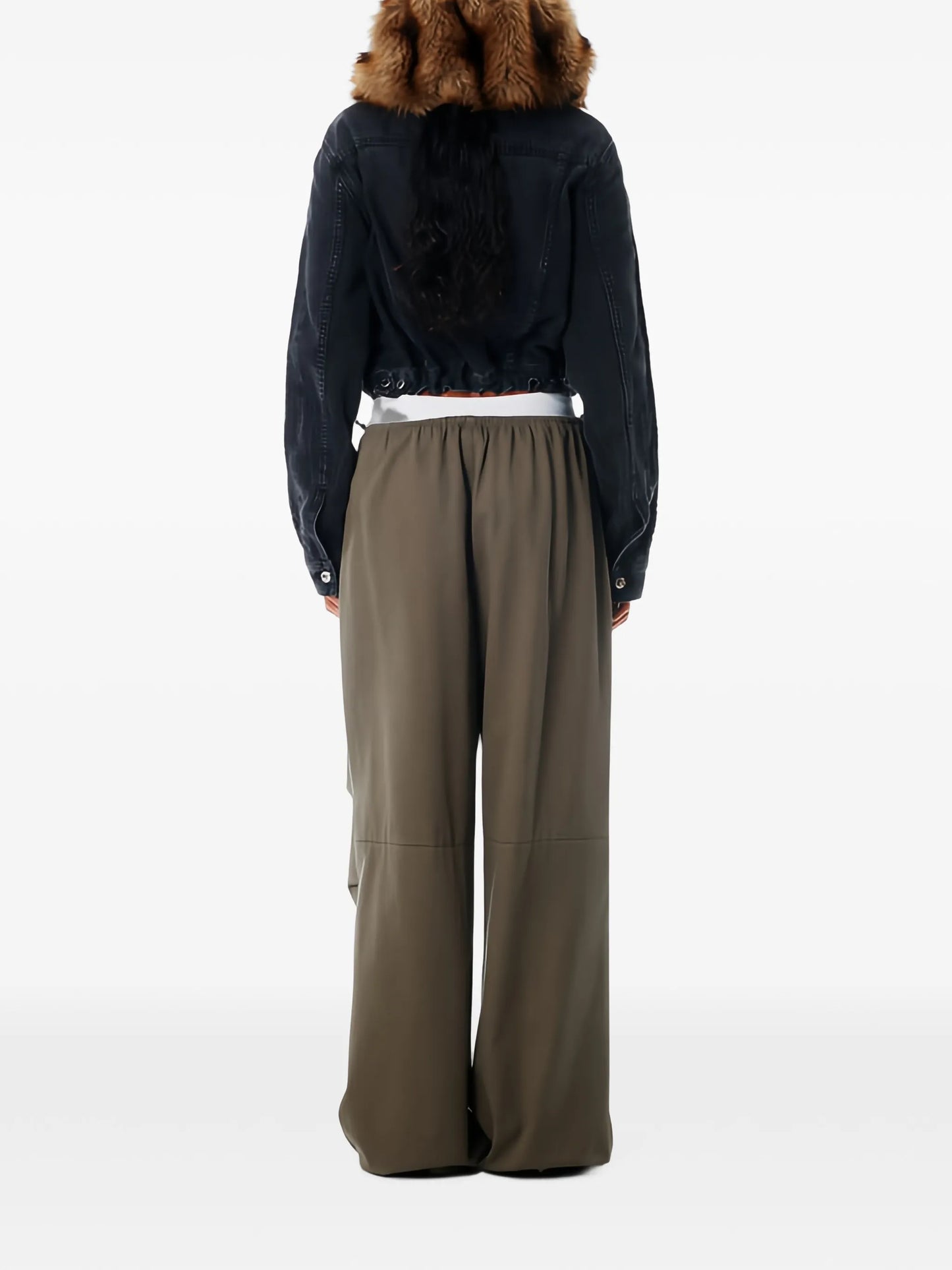 logo-waistband trousers