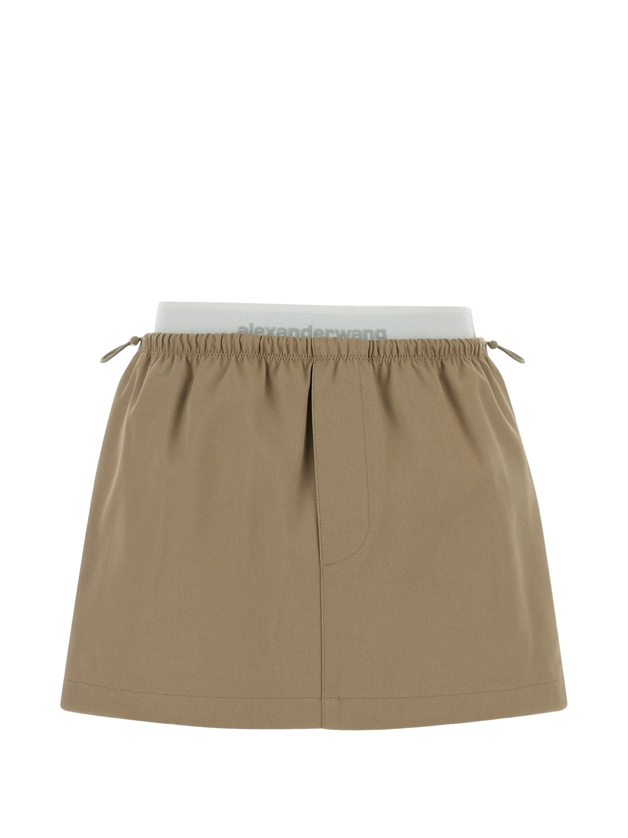 logo miniskirt in twill mid-rise