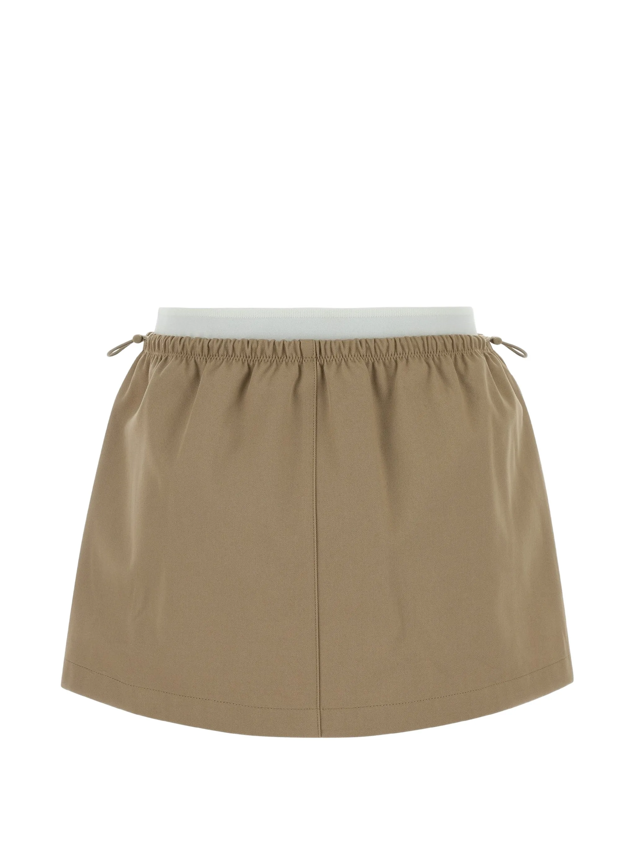logo miniskirt in twill mid-rise