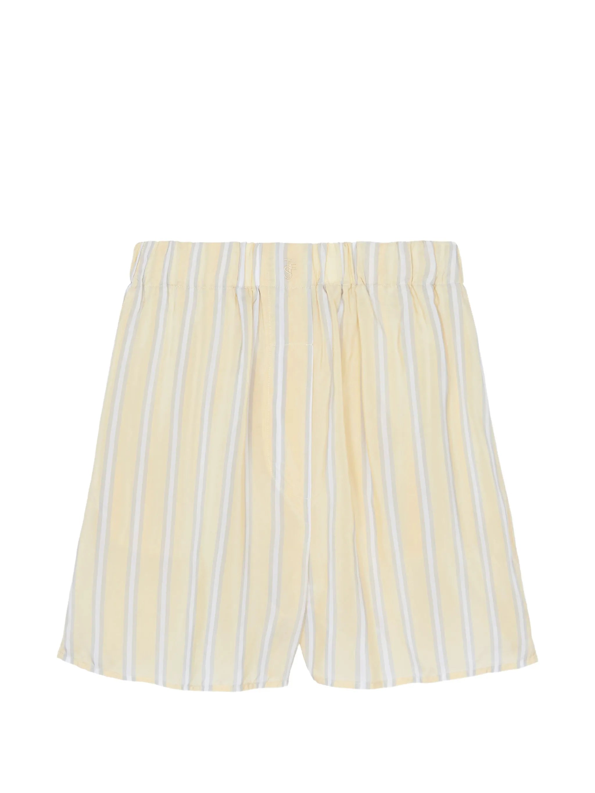 Lui striped cupro shorts