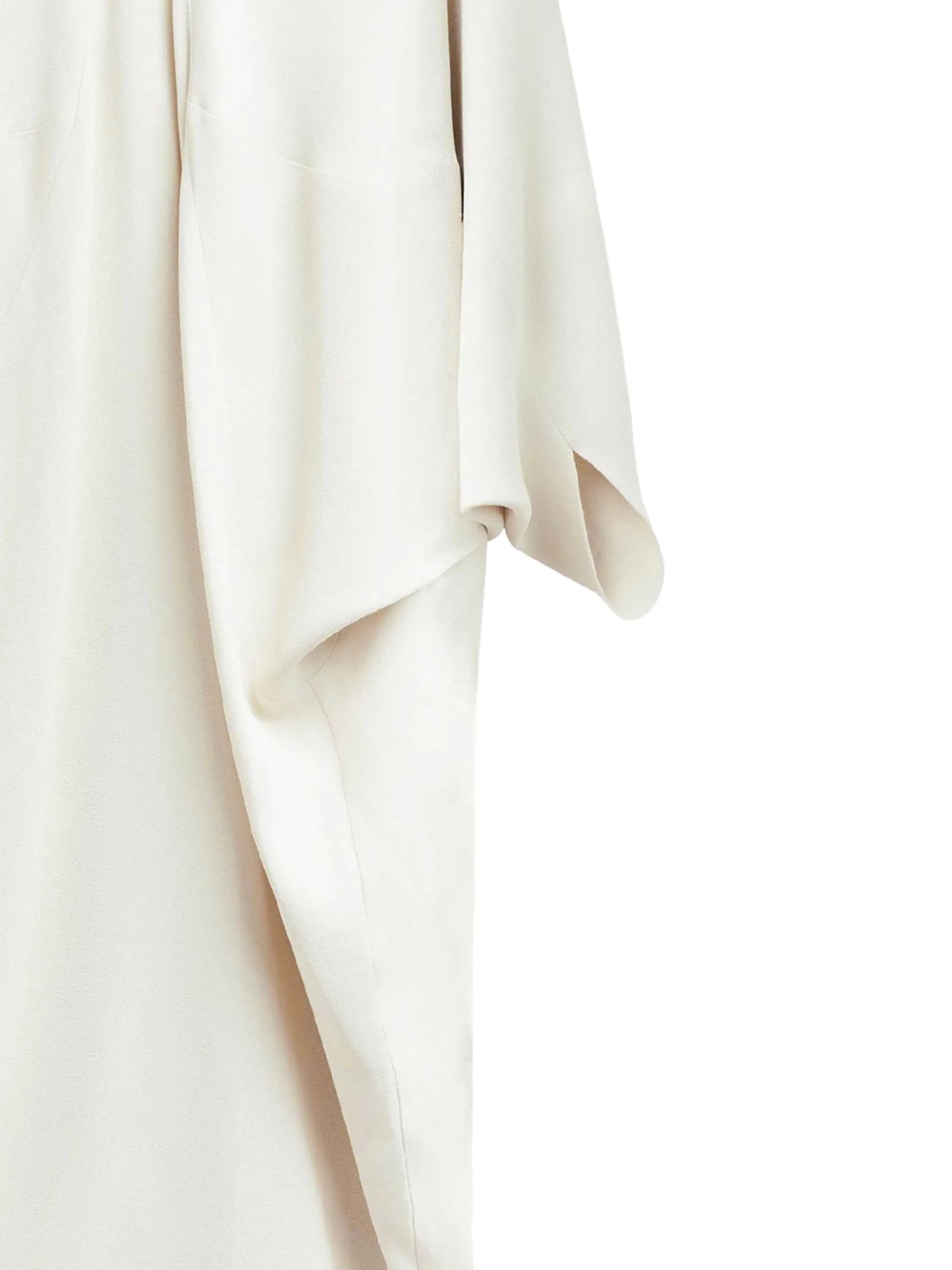 draped V-neck midi dress