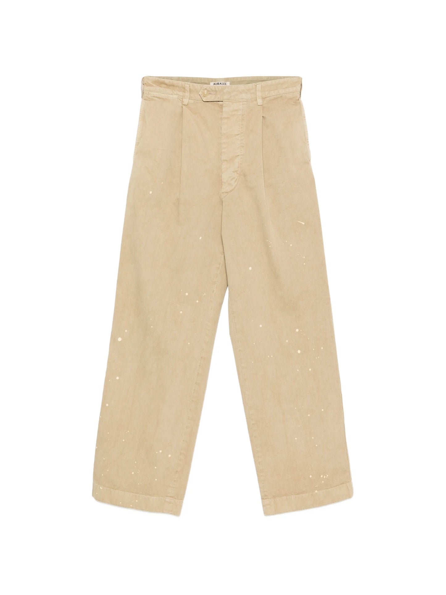one-tuck wide-leg trousers