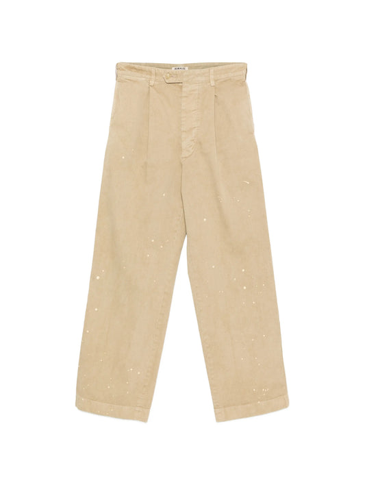 one-tuck wide-leg trousers