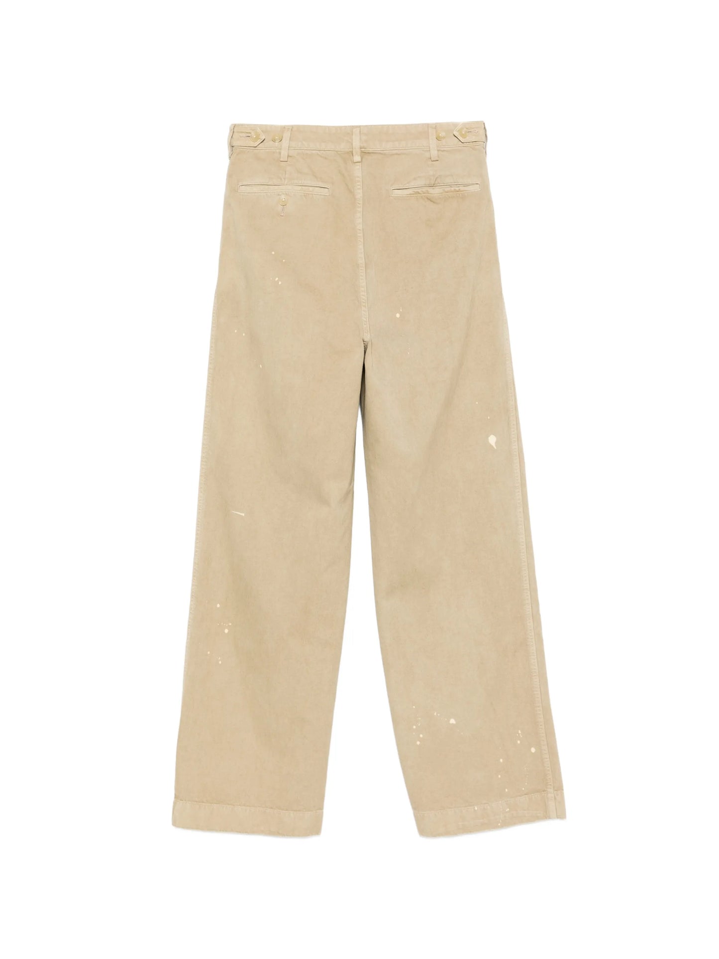 one-tuck wide-leg trousers