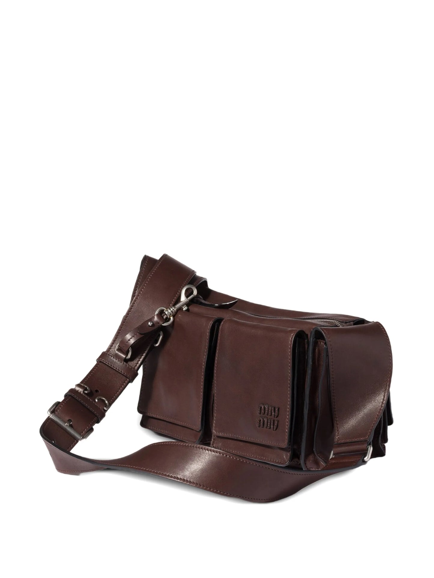Utilitaire leather shoulder bag