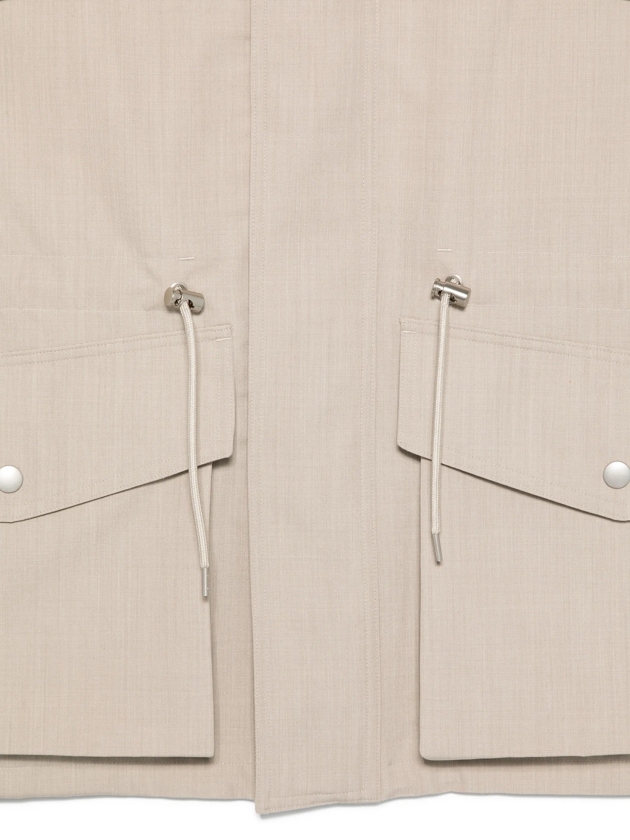 hooded pocket gilet